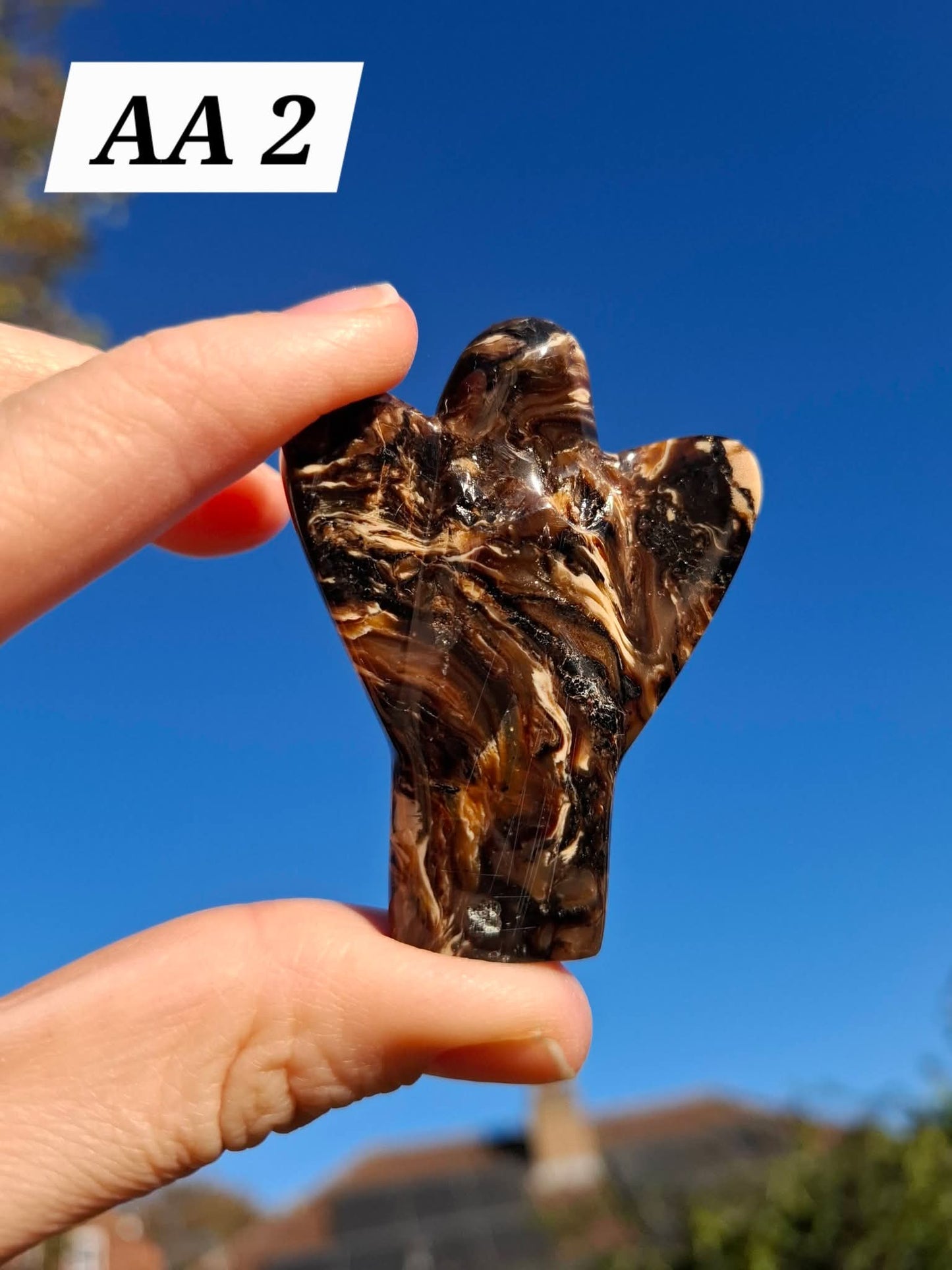 Red Amber Angel, 17.96g, Carving, Fossil (Ref: AA2)