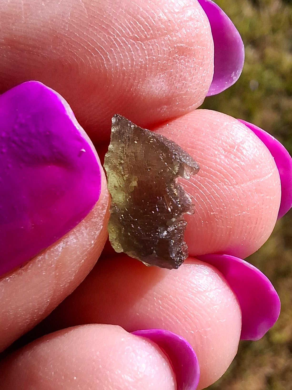 Moldavite small Piece, 0.39g, Tektite (Ref: 1431)