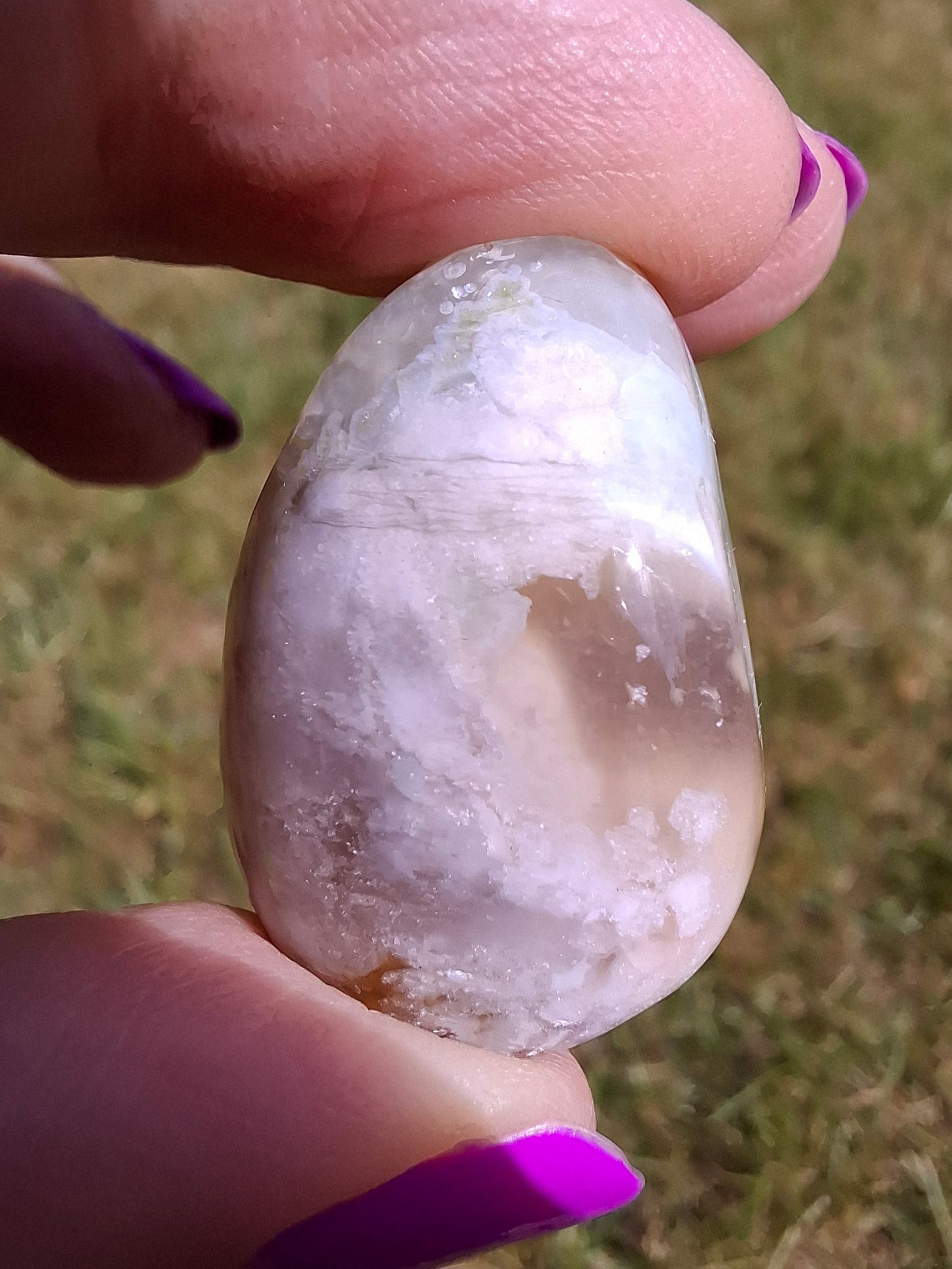 Flower Agate, Tumble Stone, Crystal (Ref: T70)