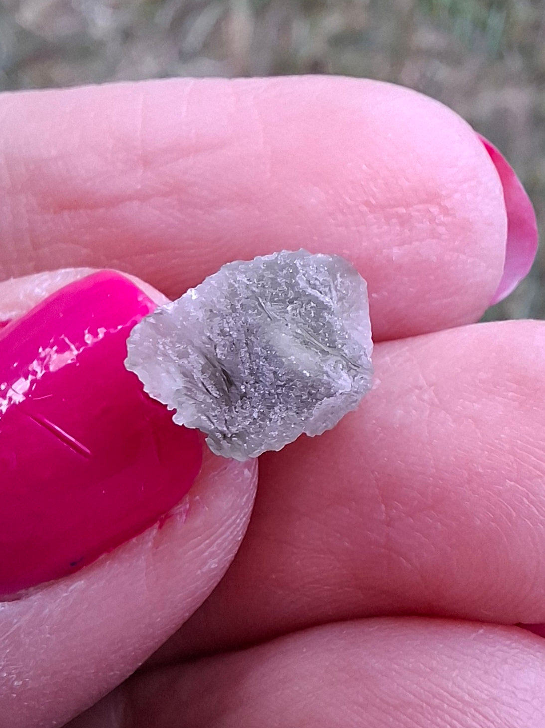 Moldavite Piece, SNOWFLAKE, FROSTED, BRUSNA, 0.50g, Tektite (Ref: 1498)