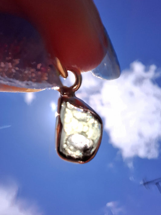 Moldavite Pendant, 925 Silver, Tektite (Ref: P72)