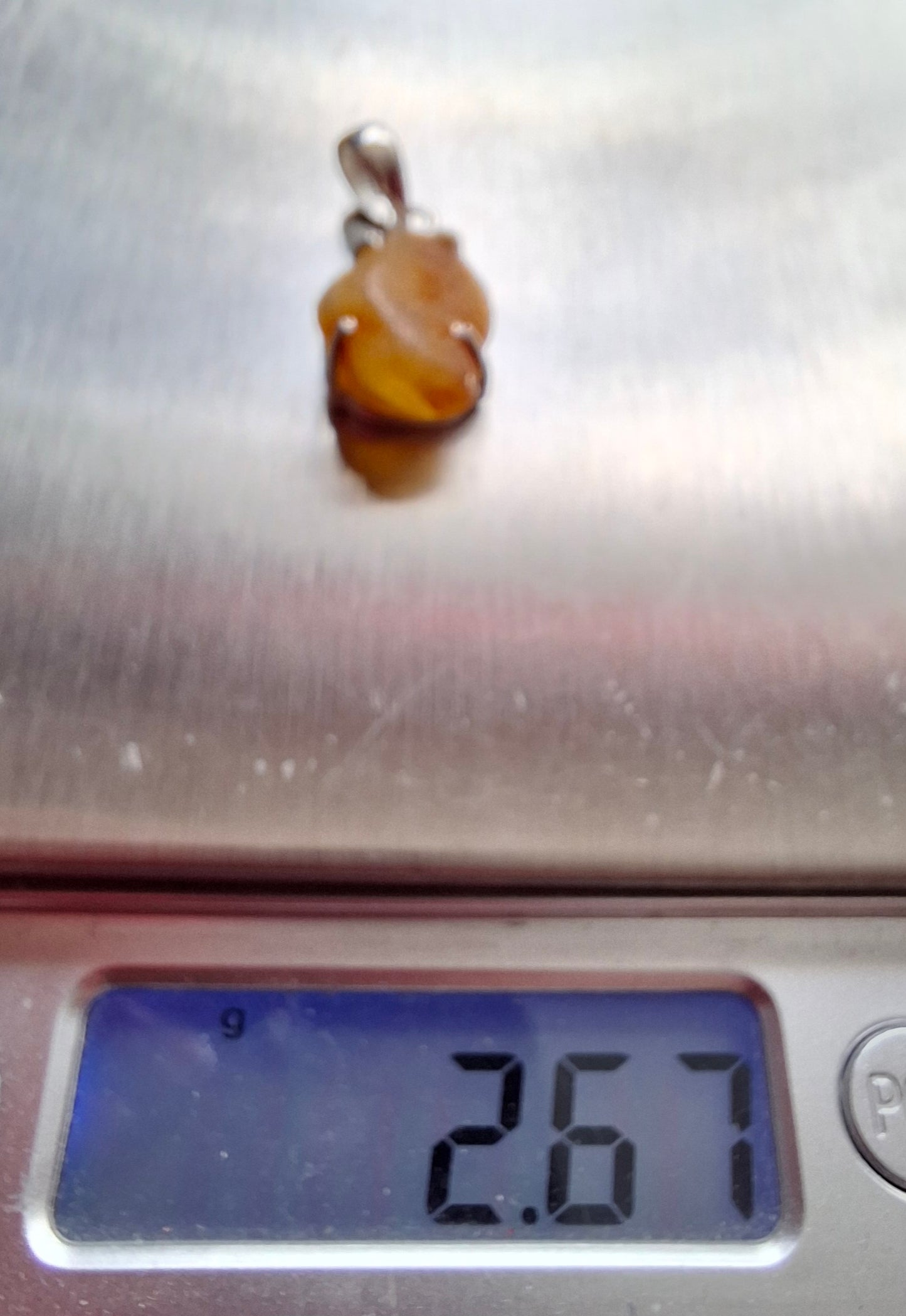 Baltic Amber Pendant, 925 Silver, Fossil (Ref: AP5)