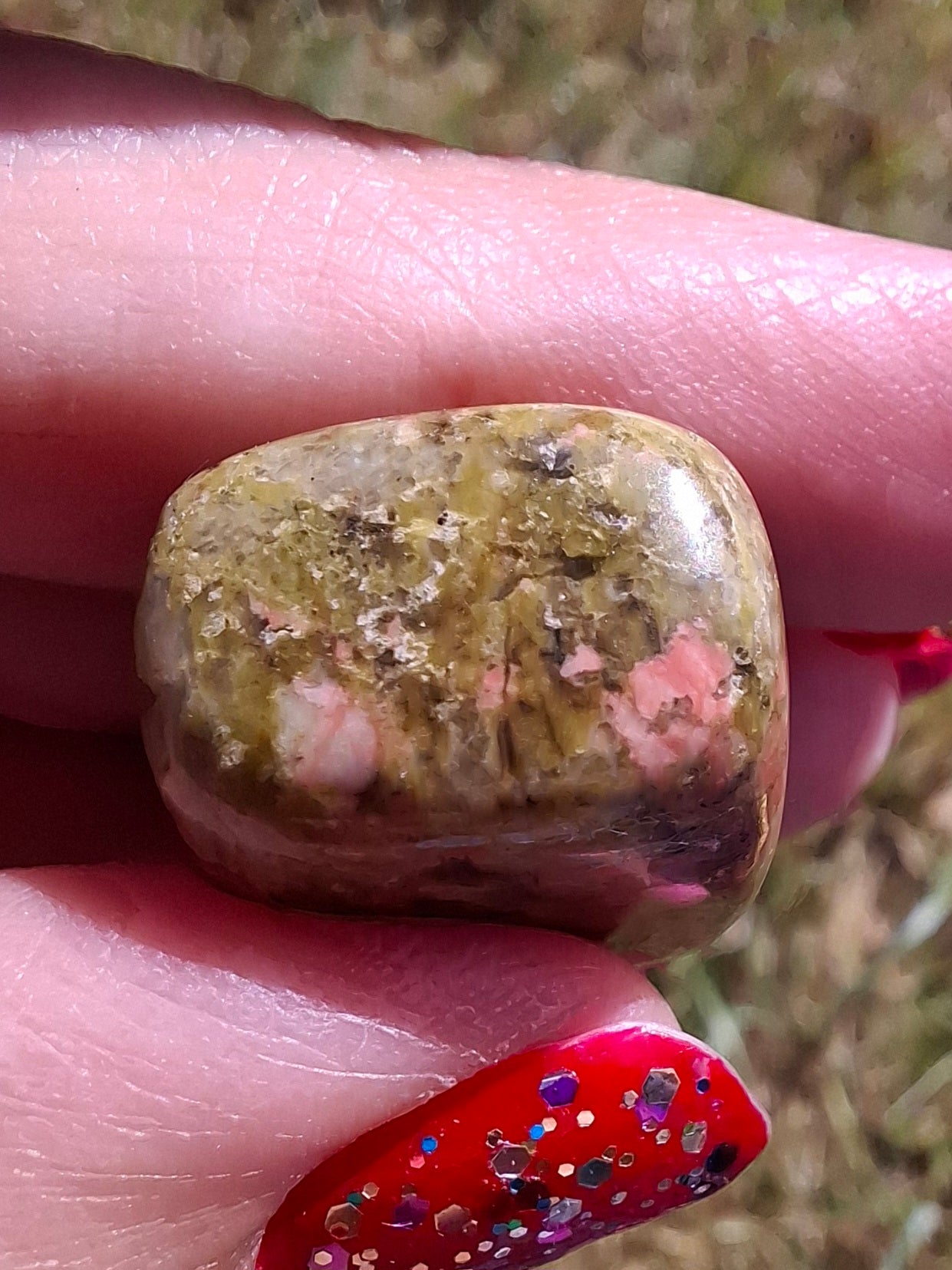 Unakite, Tumble Stone, Crystal (Ref: T183)