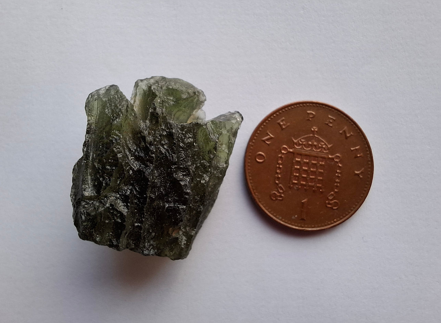 Moldavite Piece, NESMEN, 6.92g, Tektite (Ref: 1375)