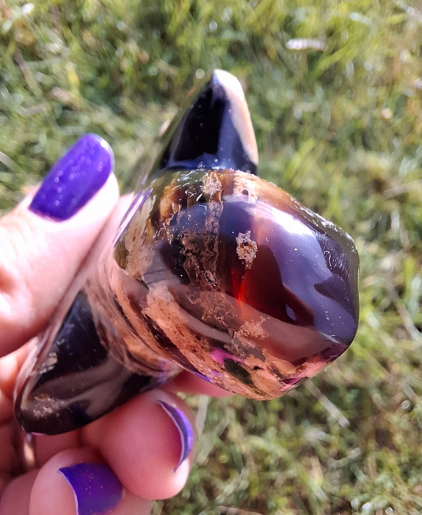 Red Amber Turtle, 50.00g, Carving, Fossil (Ref: TT6)