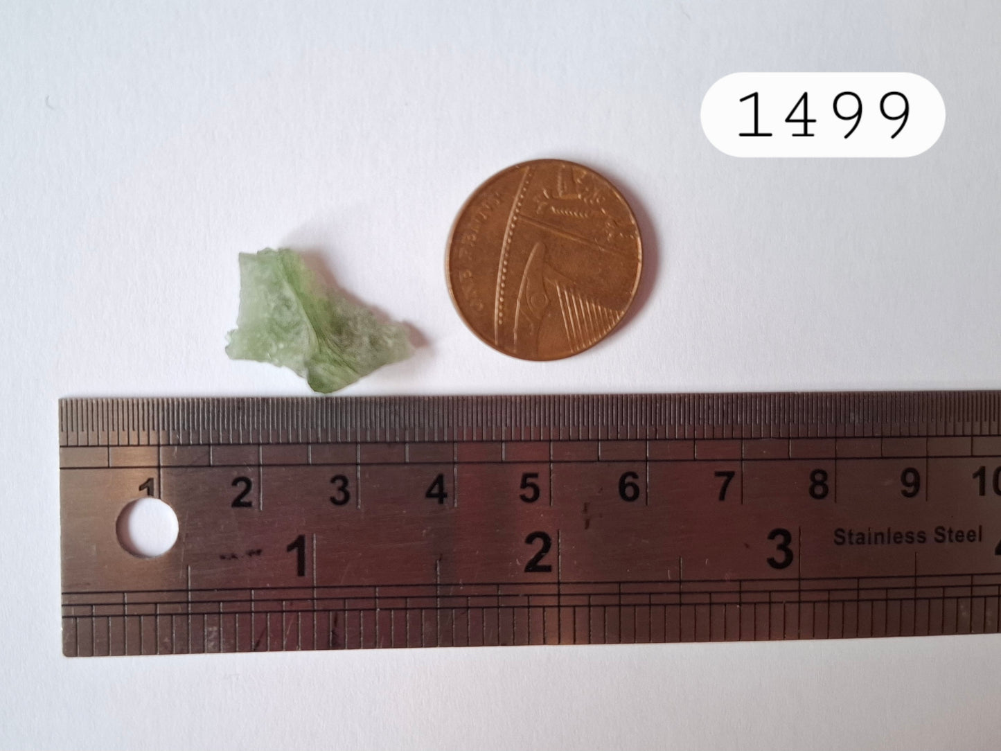 Moldavite Piece, SNOWFLAKE, FROSTED, BRUSNA, 0.92g, Tektite (Ref: 1499)