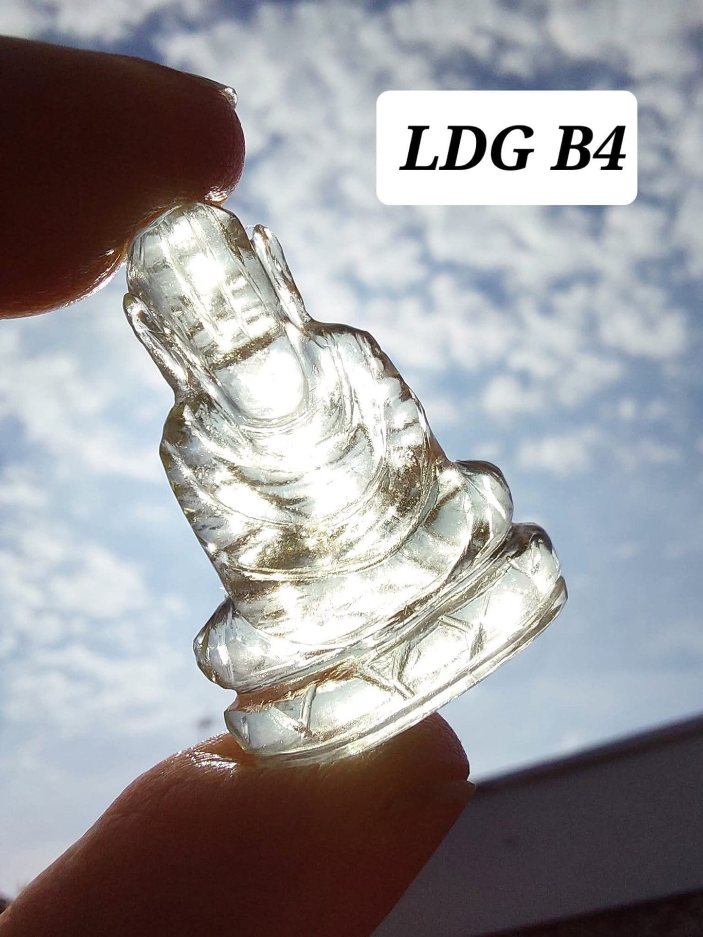 Libyan desert glass BUDDHA Carving, 4.81g, Tektite (LDG B4)