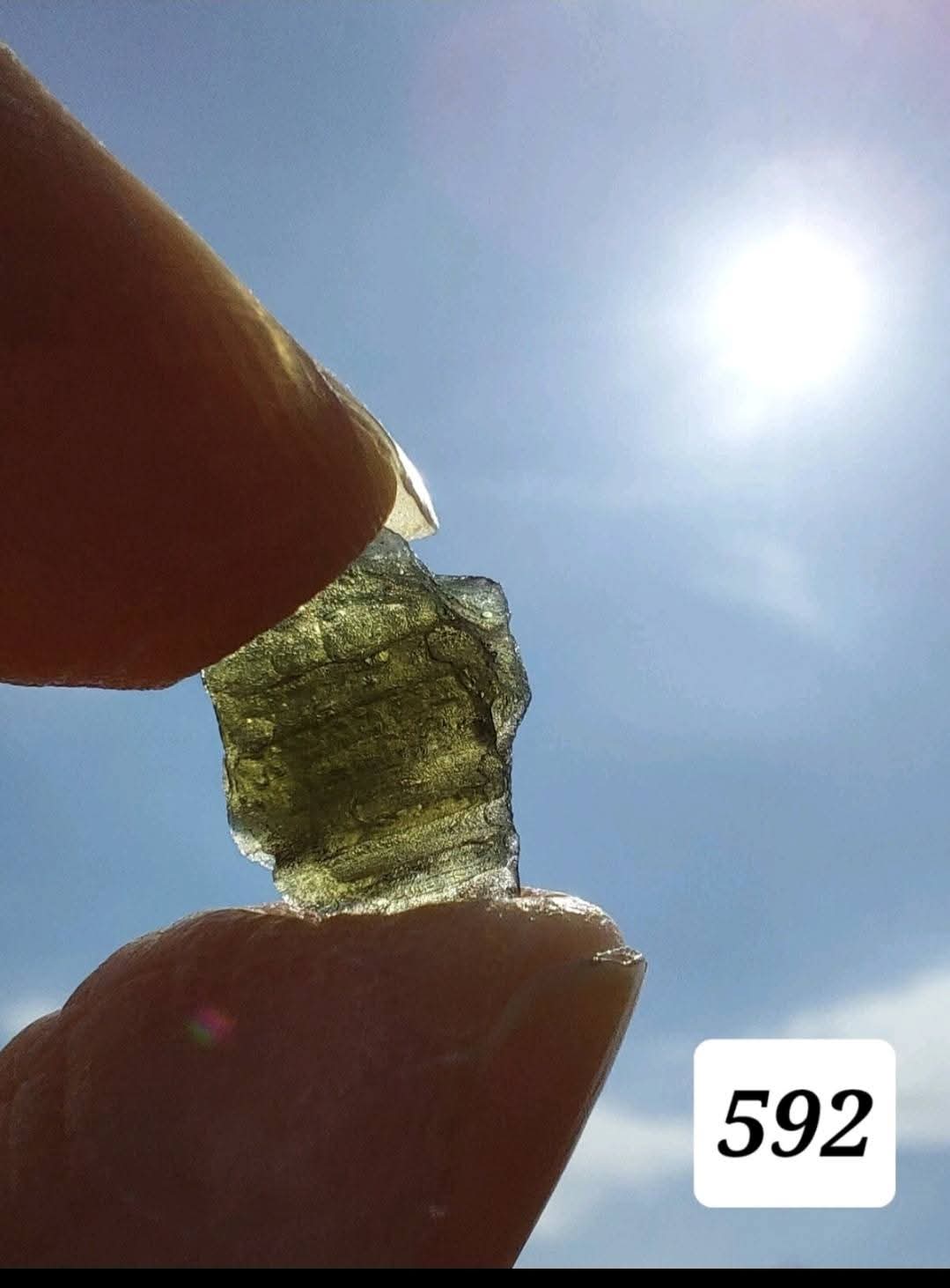 Moldavite Piece, 0.57g, Tektite (Ref: 592)