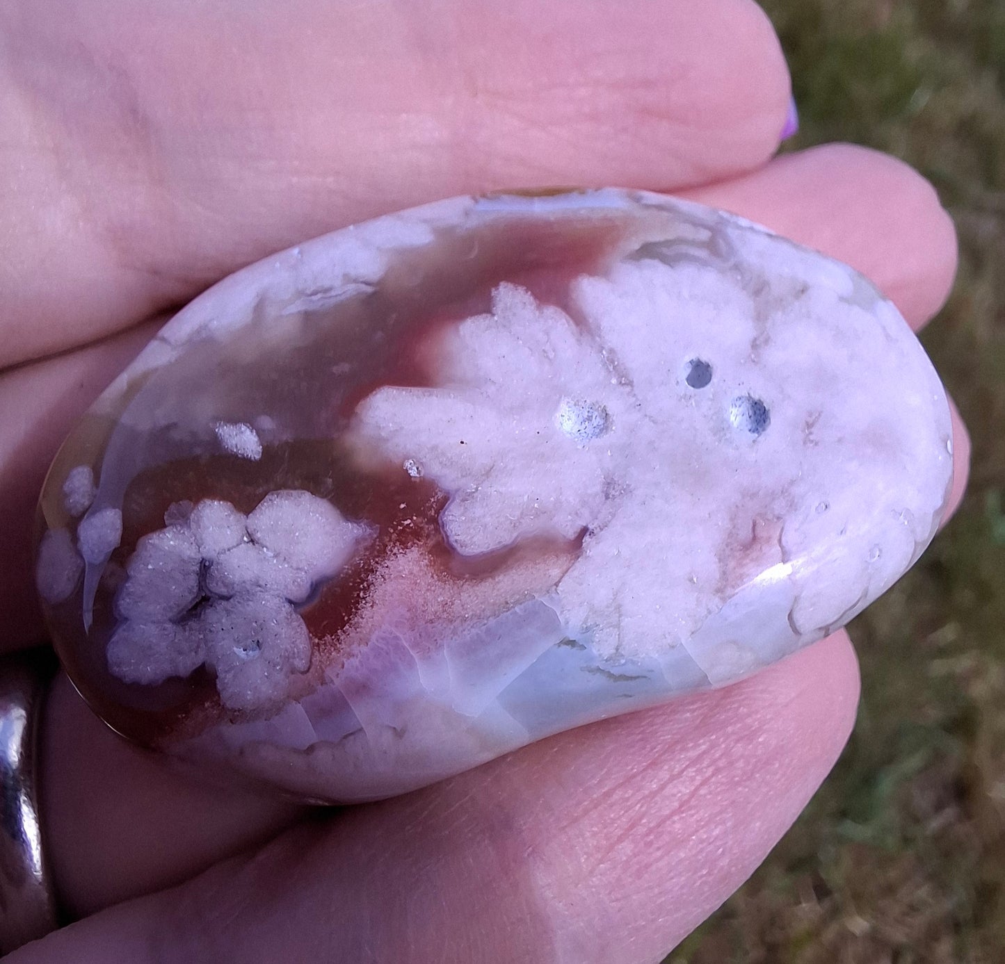 Flower Agate, Tumble Stone, Crystal (Ref: T69)