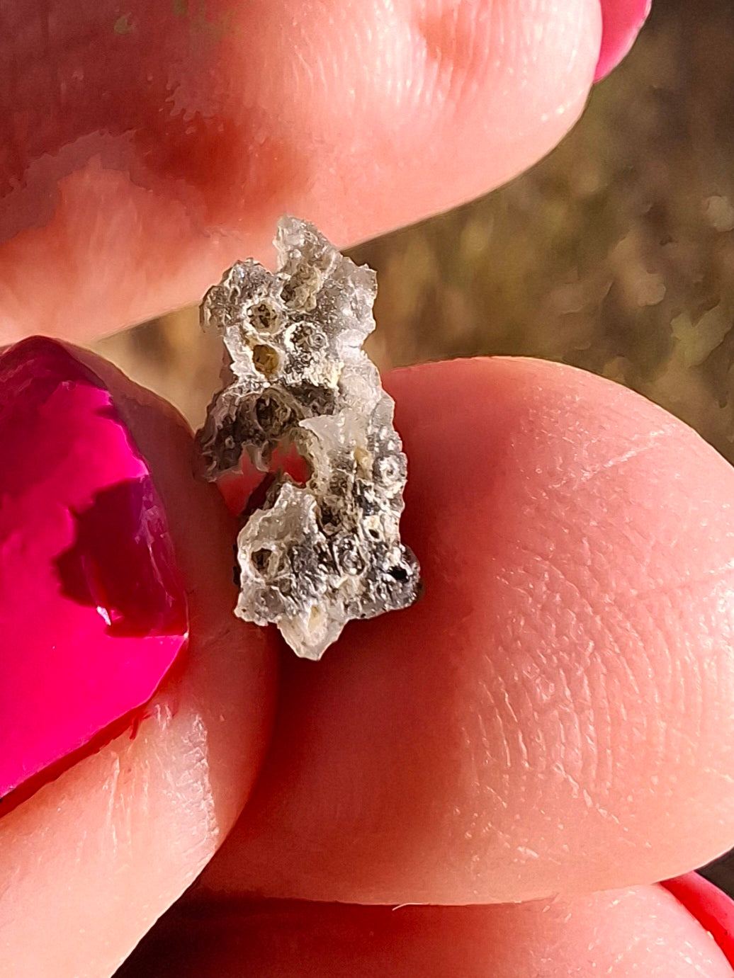 Moldavite Piece, SNOWFLAKE, FROSTED, BRUSNA, Tektite (Ref: 1495)