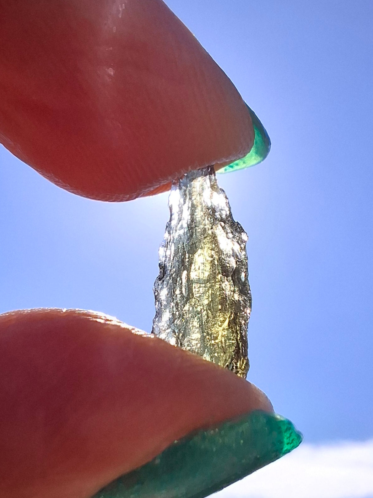 Moldavite small Piece, 0.34g, Tektite (Ref: 1421)