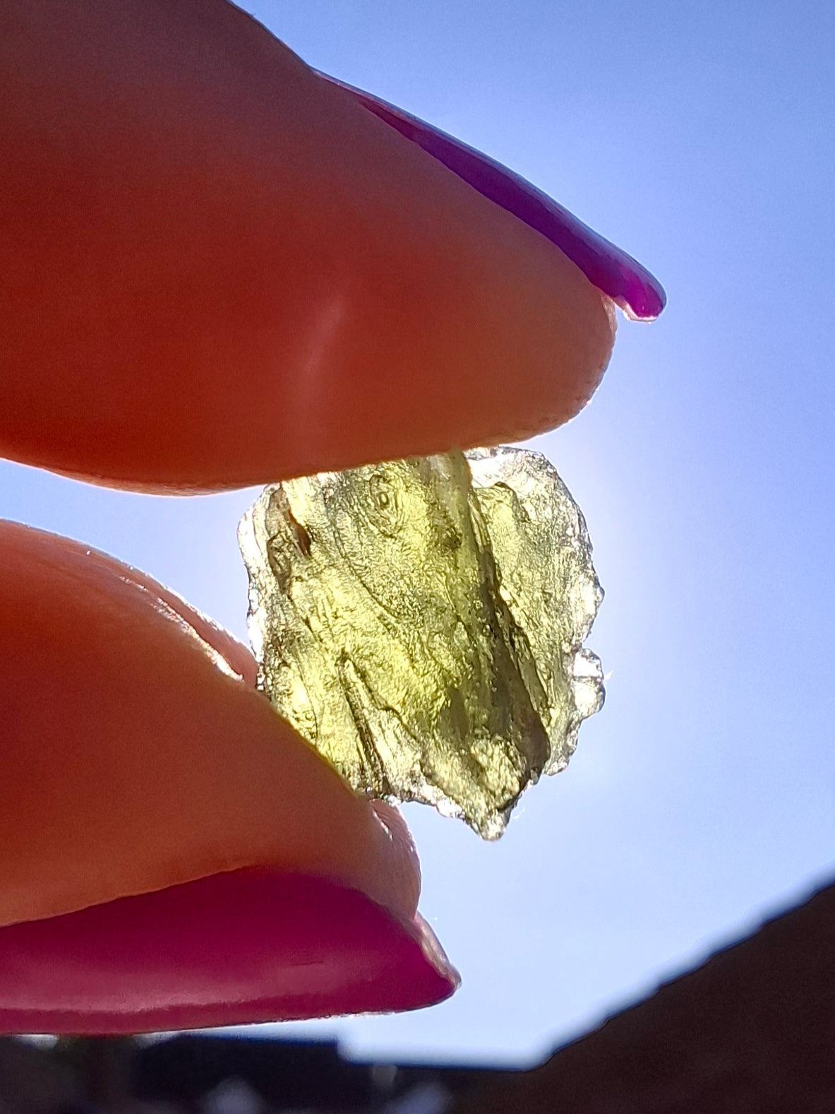 Moldavite Piece, 0.84g, Tektite (Ref: 1445)