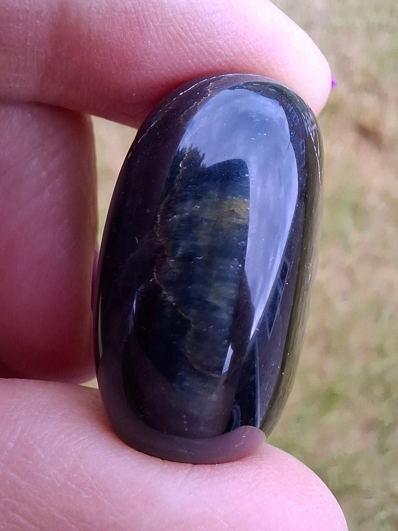 Blue Tigers Eye, Tumble Stone, Crystal (Ref: T22)