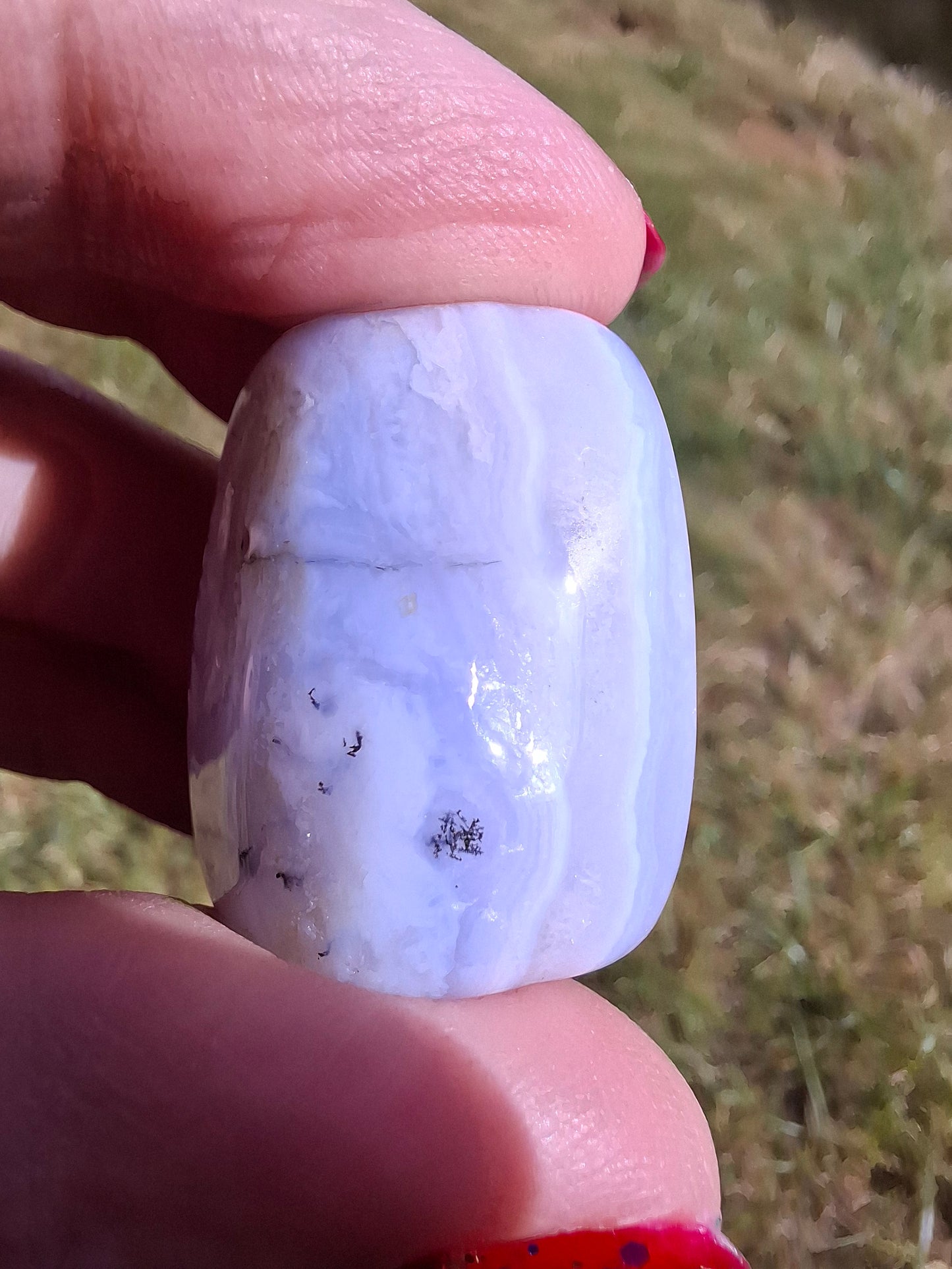 Blue Lace Agate, Tumble Stone, Crystal (Ref: T142)