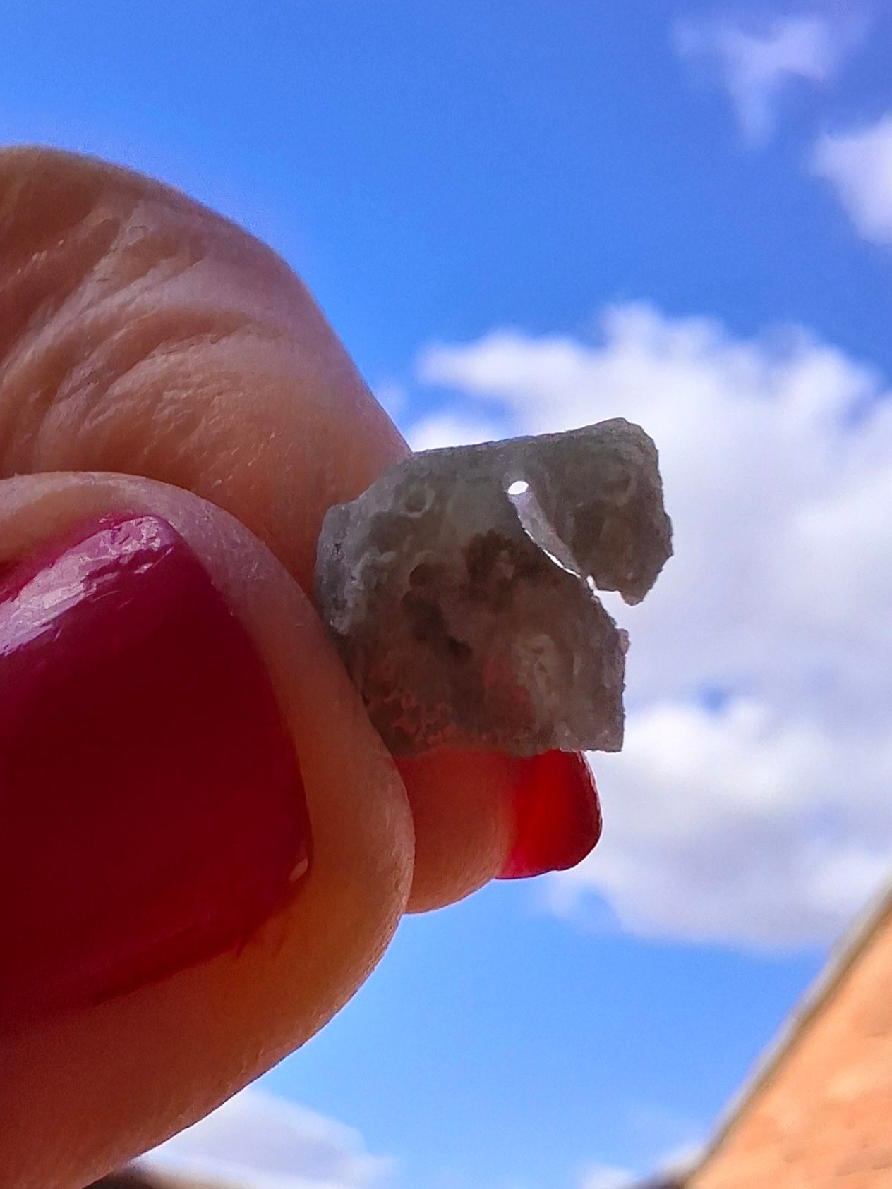 Moldavite Piece, SNOWFLAKE, FROSTED, BRUSNA, 0.31g, Tektite (Ref: 1500)