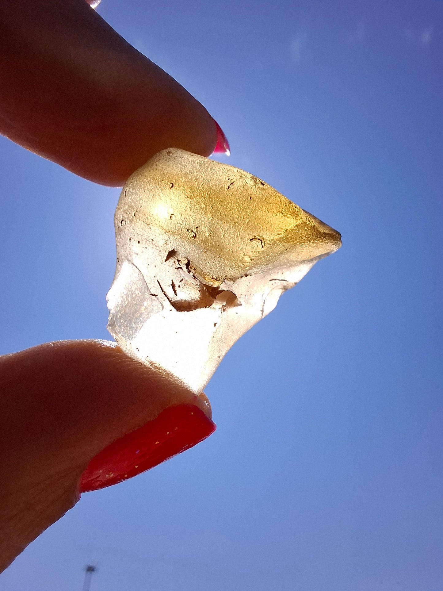 Libyan Desert Glass (darker) Piece, 7.00g, Tektite (Ref: L1373)