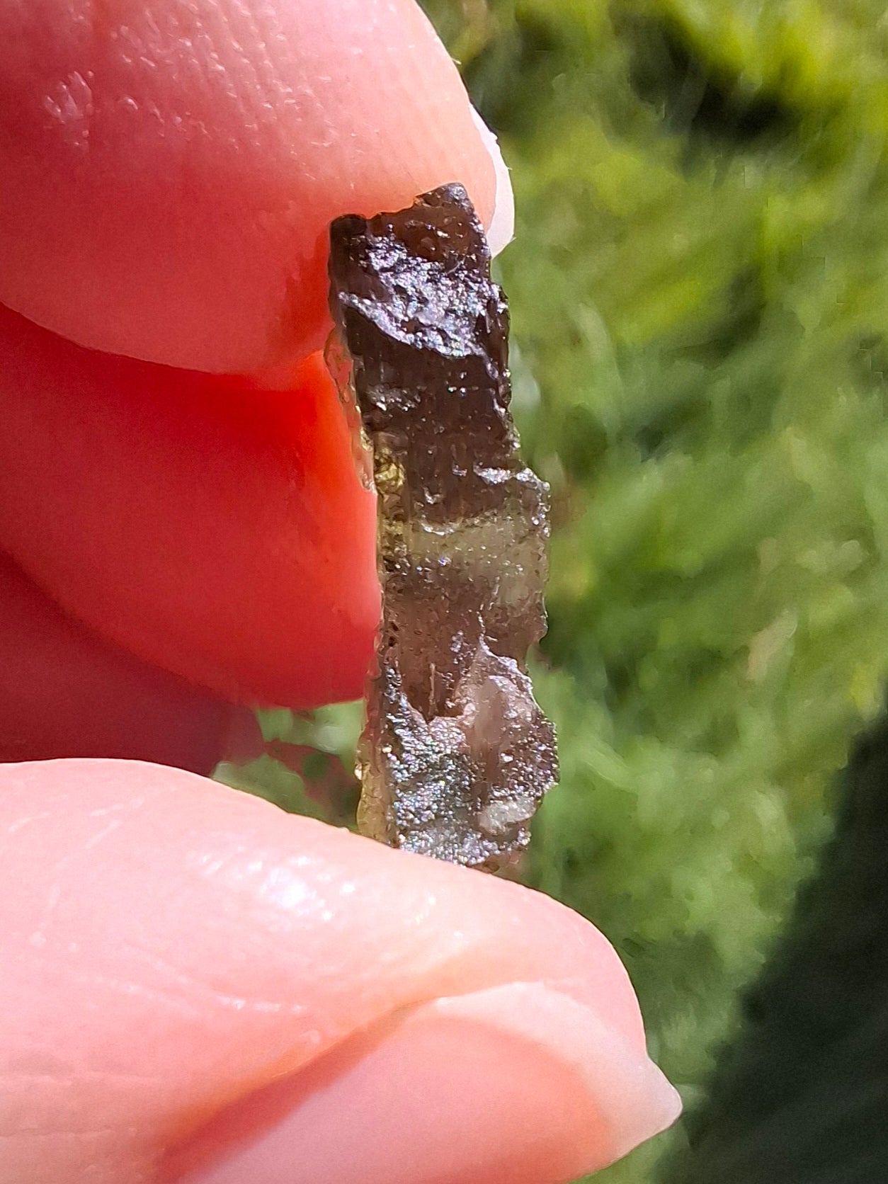 DRILLED, Moldavite Piece, 0.90g, Tektite (Ref: D14)
