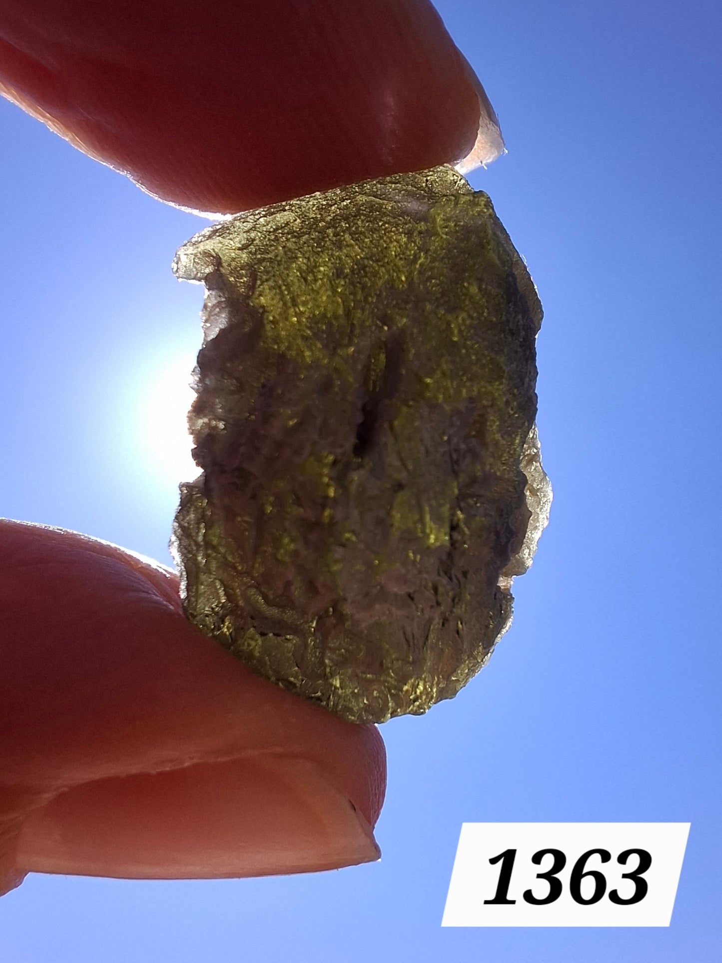 Moldavite Piece, SNOWFLAKE, FROSTED, BARTOCHOV, 4.30g, Tektite (Ref: 1363)