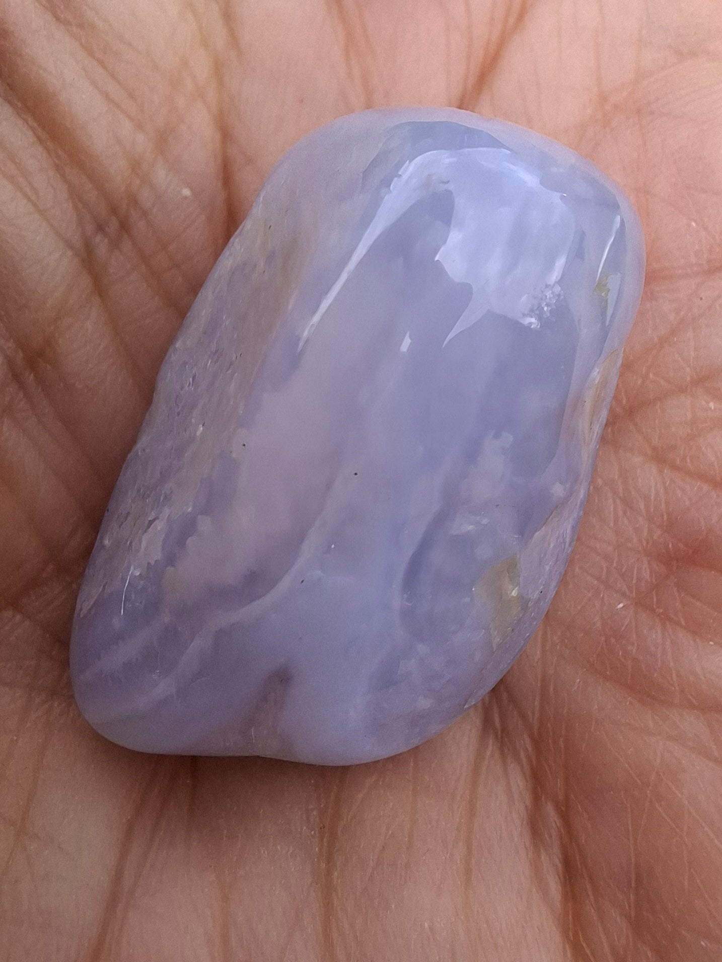 Blue Lace Agate, Tumble Stone, Crystal (Ref: T145)