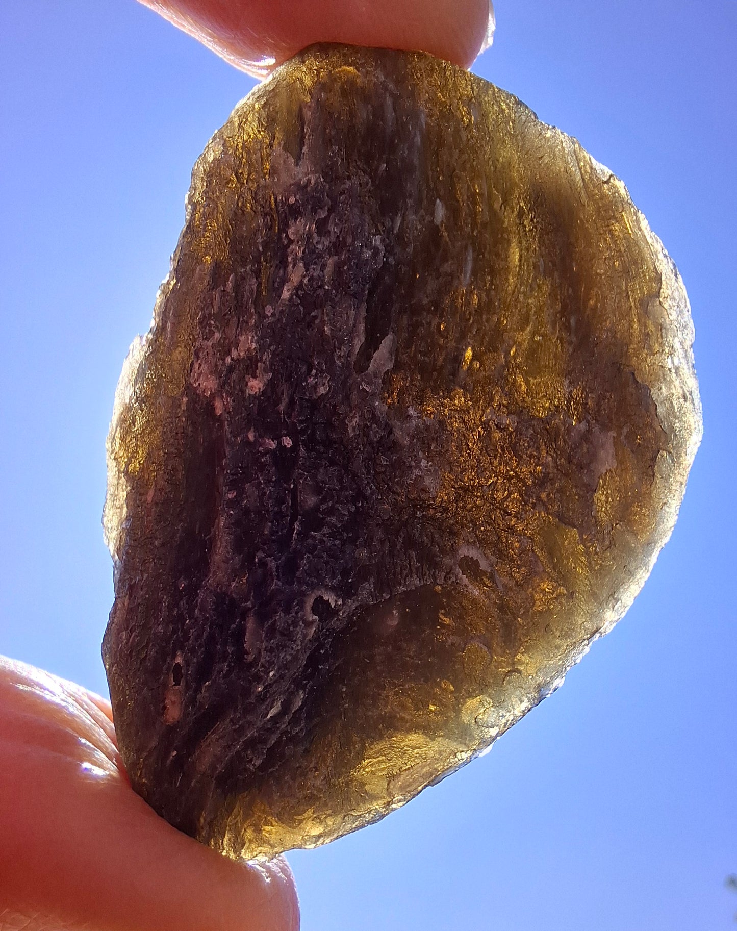 Moldavite Piece, NESMEN HURKA,  26.87g, Tektite (Ref: 1170)