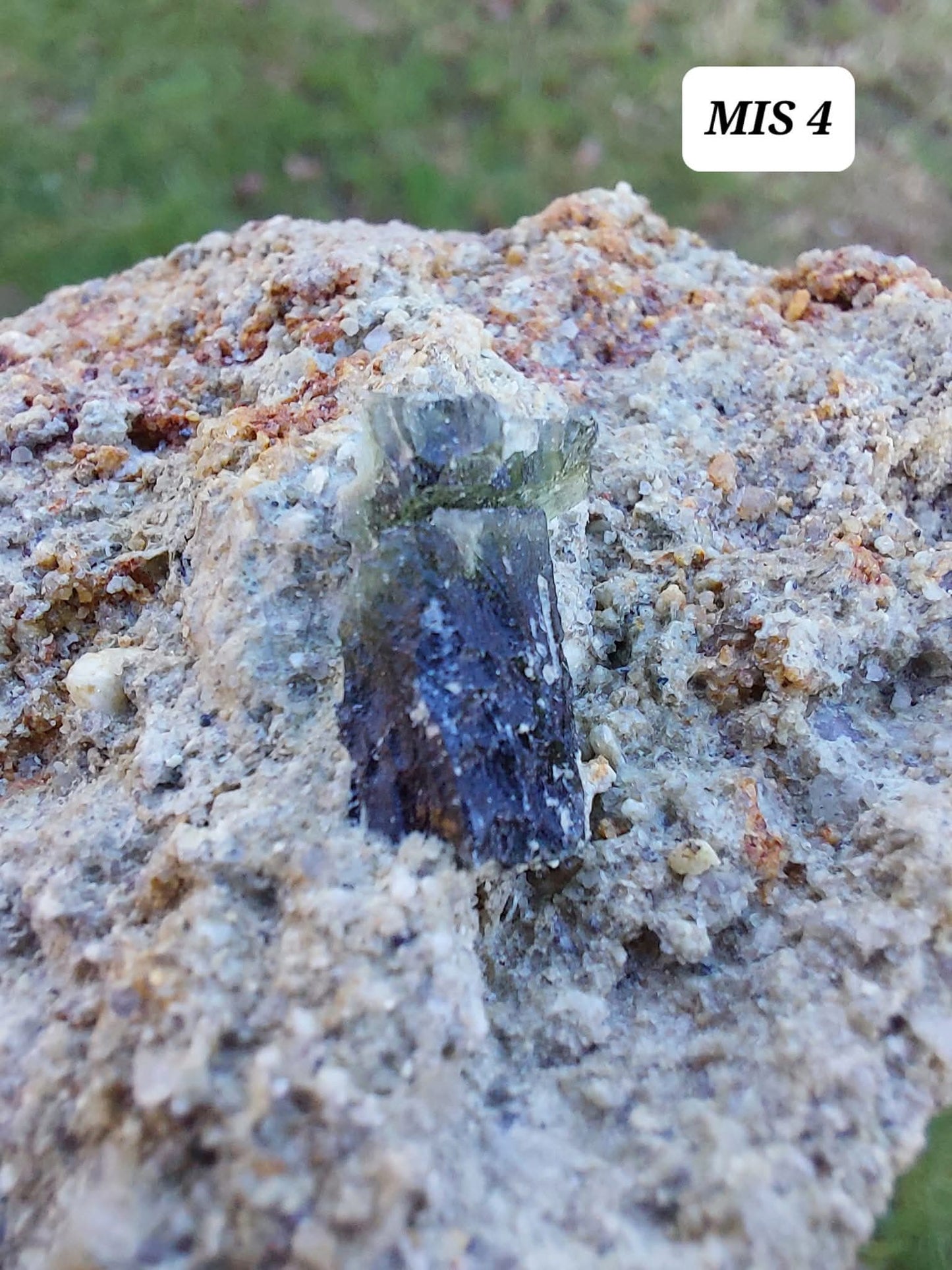 Moldavite In-Situ (in matrix), Besednice, Est- 2g, Tektite (Ref: MIS4)