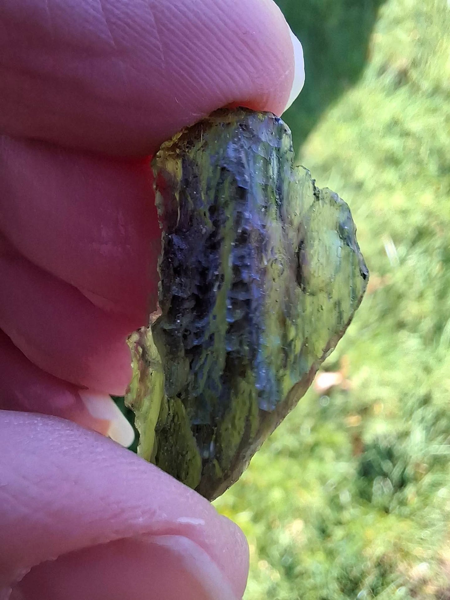 Moldavite Piece, MAROUSKOVO POLE, 2.91g, Tektite (Ref: 1359)