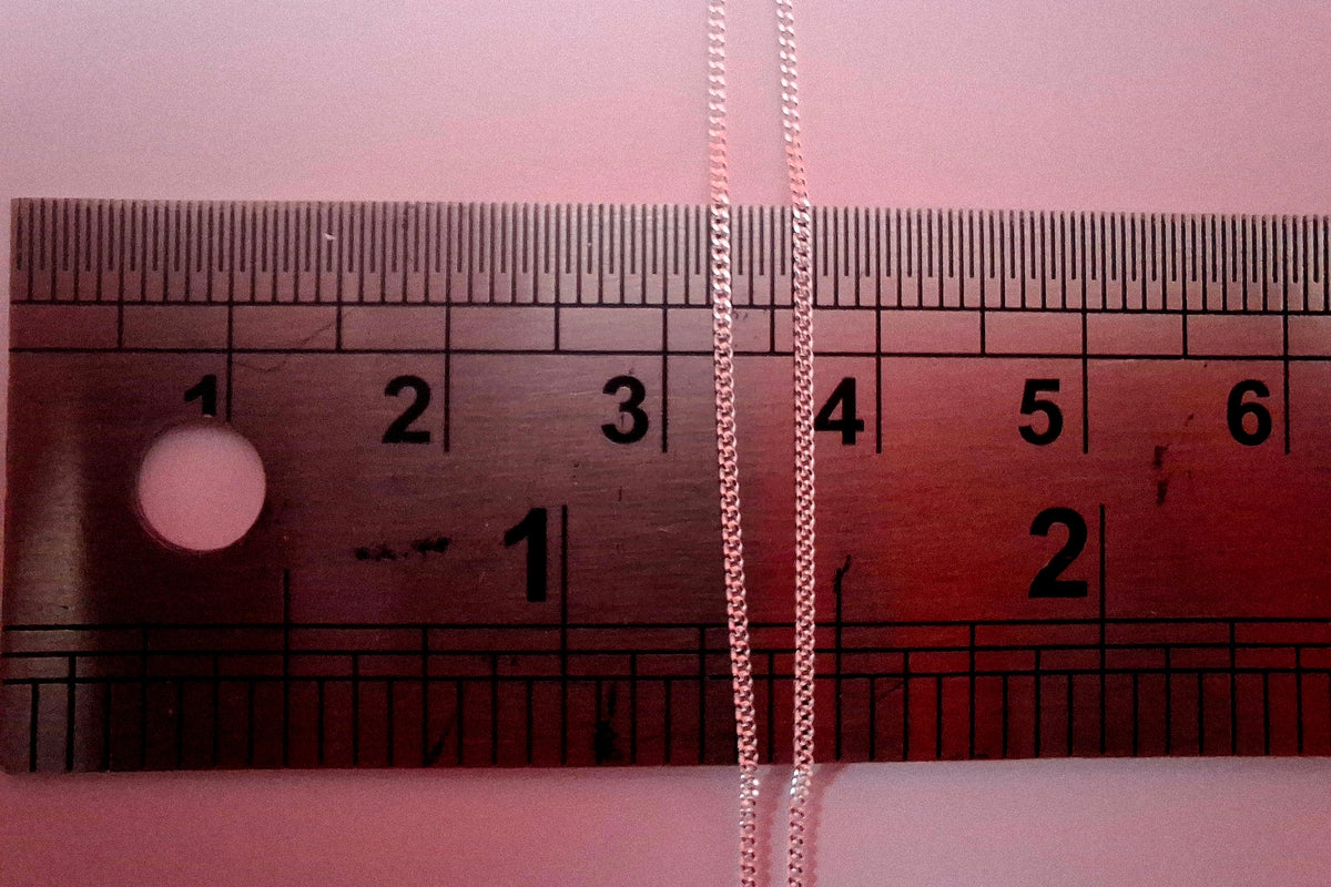 Curb Diamond cut, 0.9mm, 20 inch, 925 Silver CHAIN (Ref: chain-4)