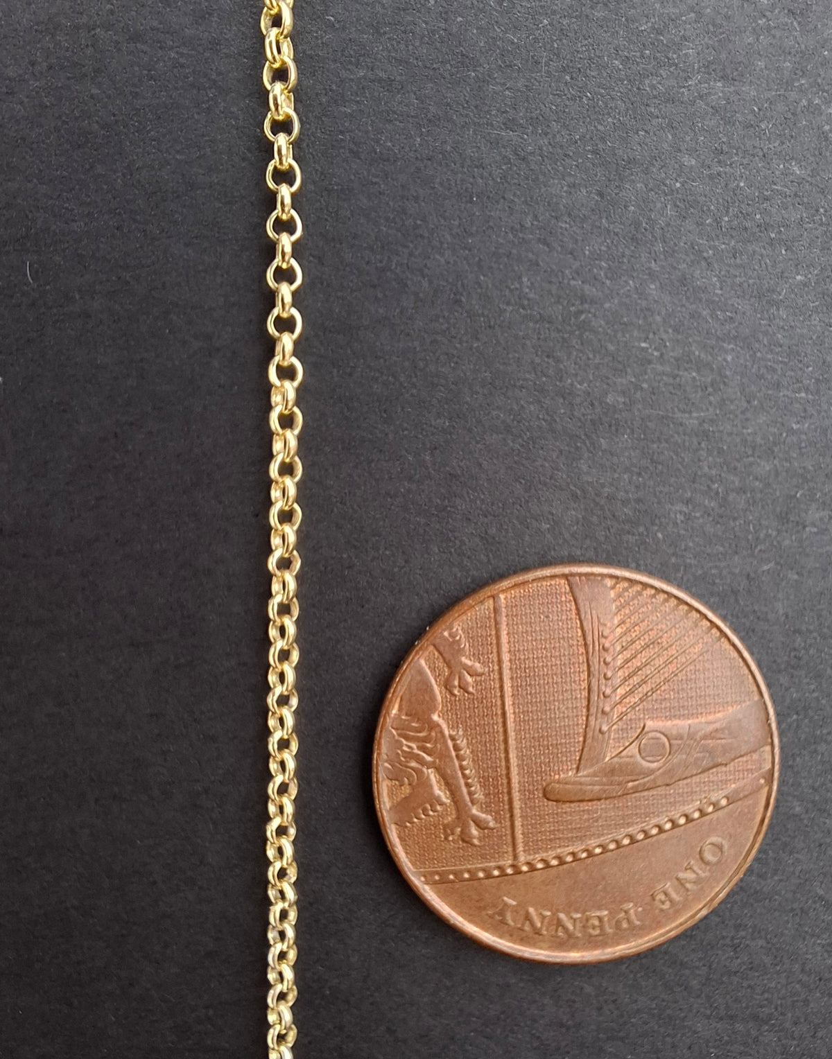 Round Belcher GOLD PLATED, 1.6mm, 18 inch CHAIN (Ref: Chain-2)
