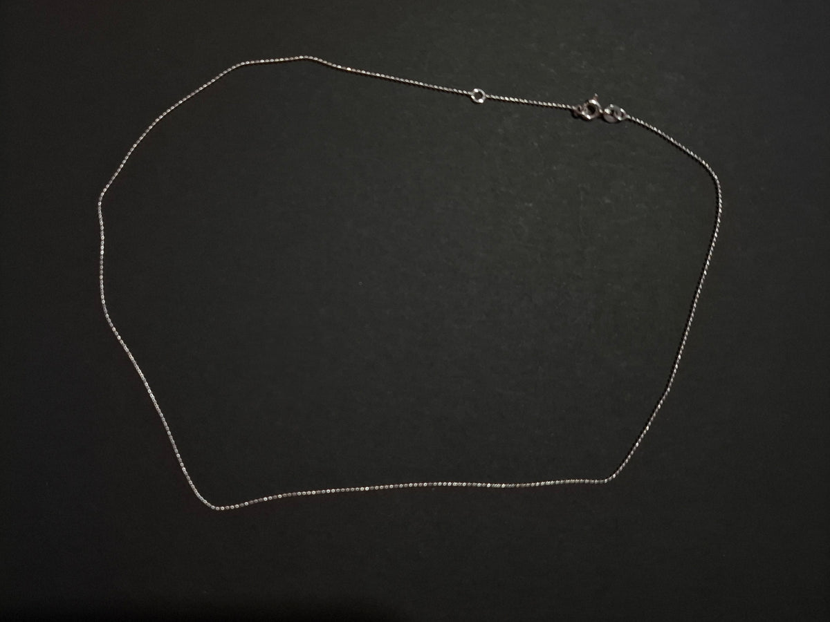 Bead Round, 1.0mm, 18 inch, 925 Silver CHAIN (Ref chain-3)