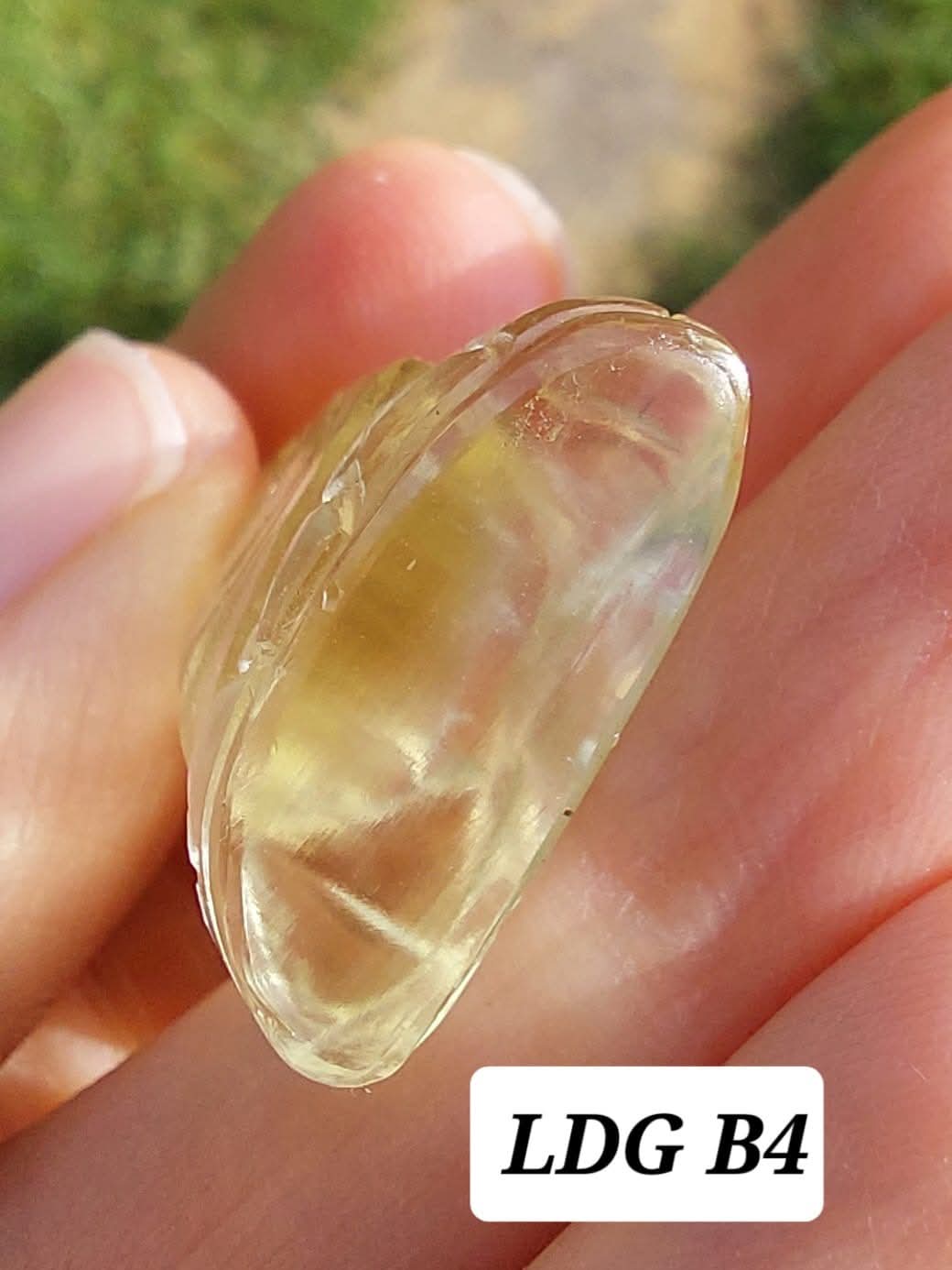 Libyan desert glass BUDDHA Carving, 4.81g, Tektite (LDG B4)