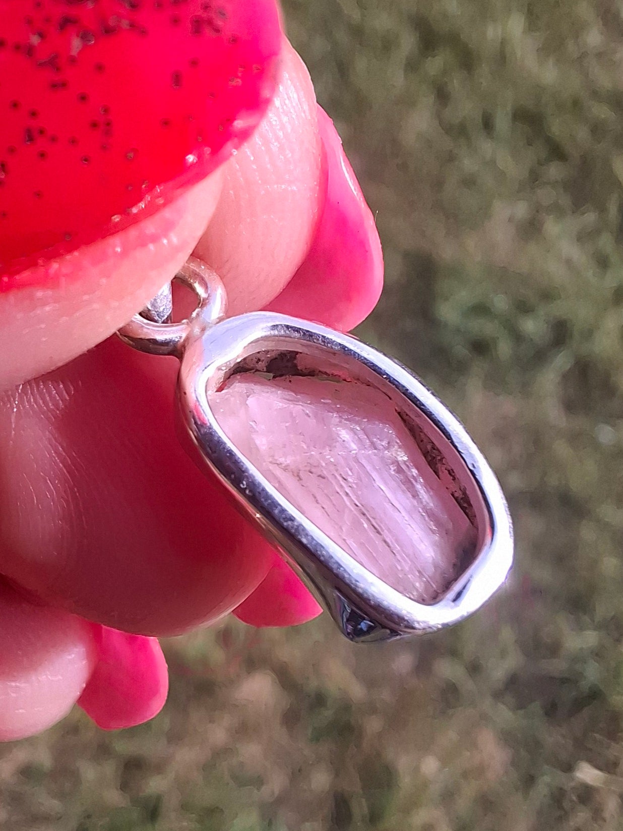 Pink Tourmaline Pendant, 925 Silver, Crystal (Ref: PT69)