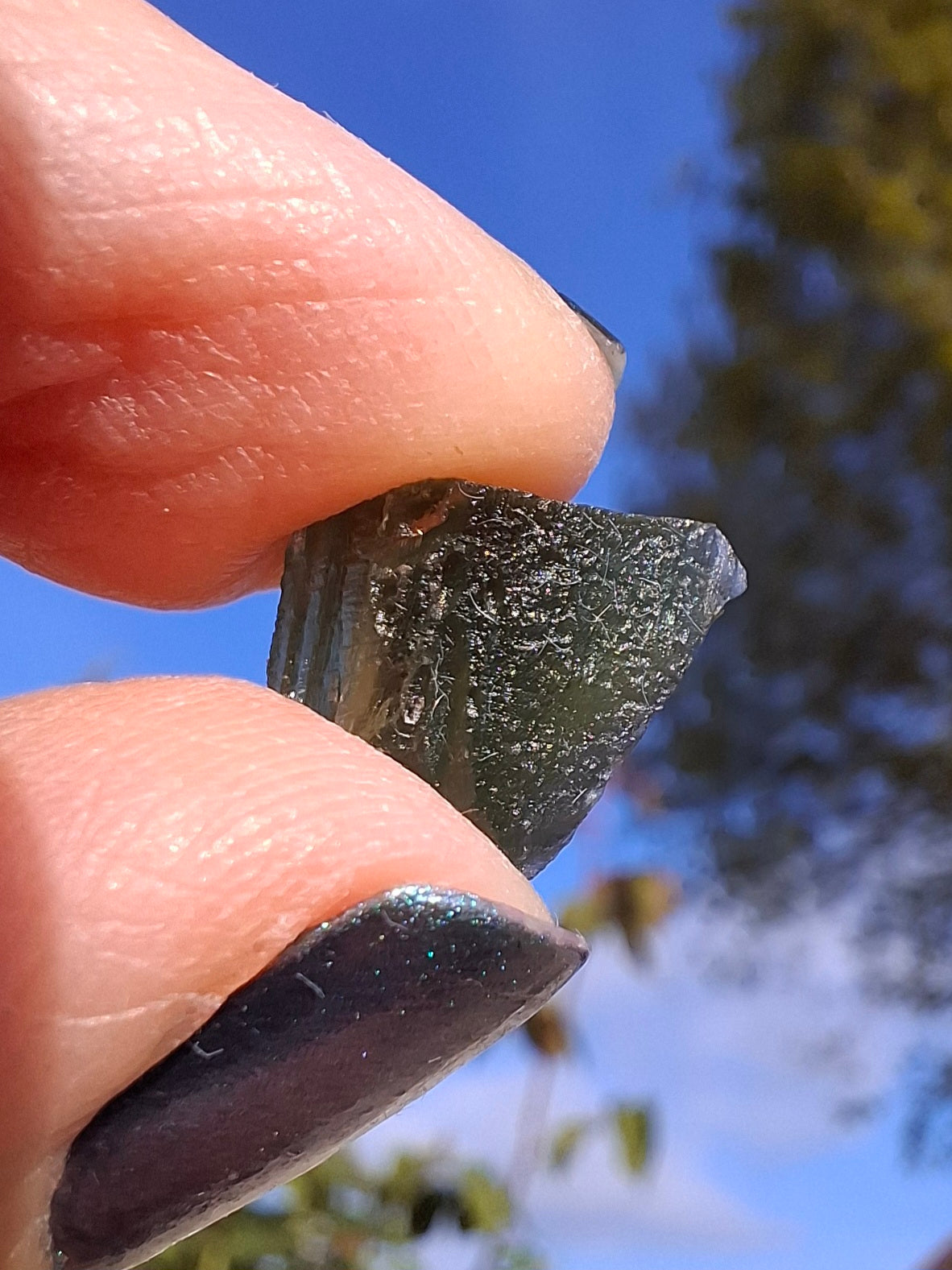 Moldavite Piece, 1.00g, Tektite (Ref: 1398)