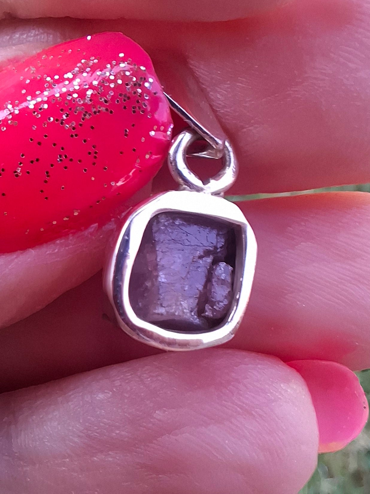 Pink Tourmaline Pendant, 925 Silver, Crystal (Ref: PT76)