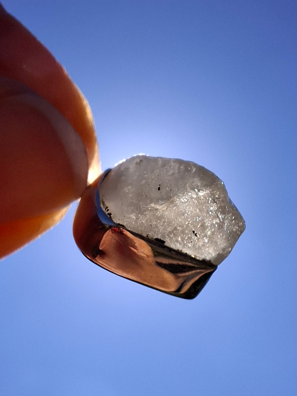 Libyan Desert Glass Pendant, 925 Silver, Tektite (Ref: LP104)