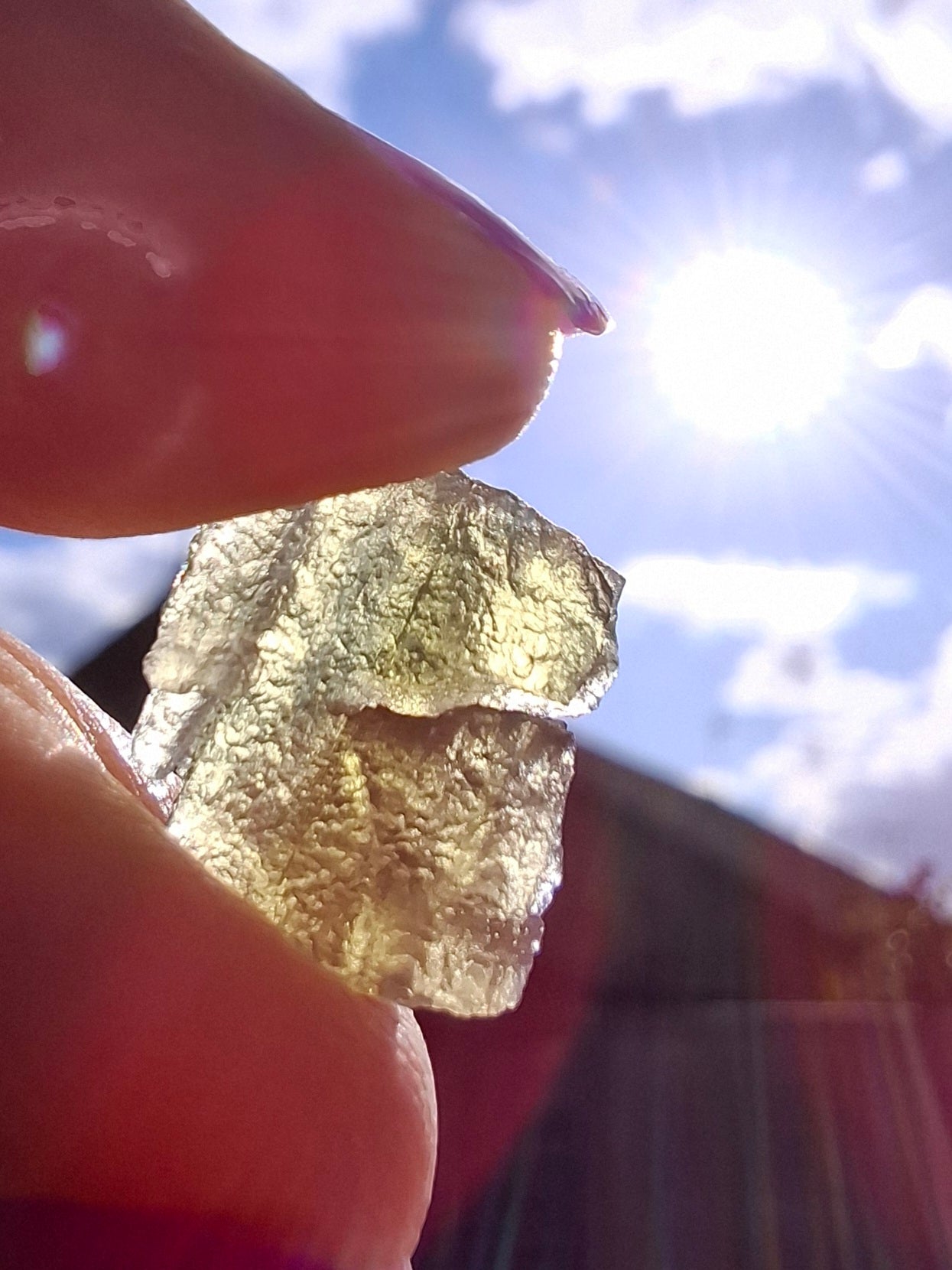 Moldavite Piece, 1.00g, Tektite (Ref: 1442)