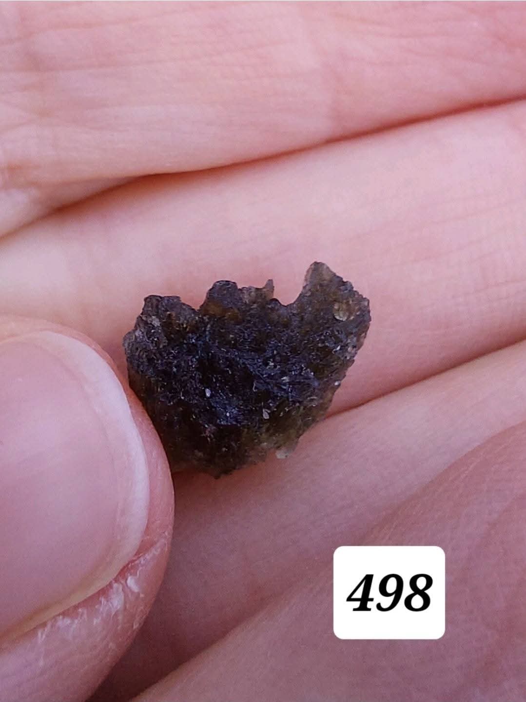 Moldavite Piece, 0.87g, Tektite (Ref: 498)