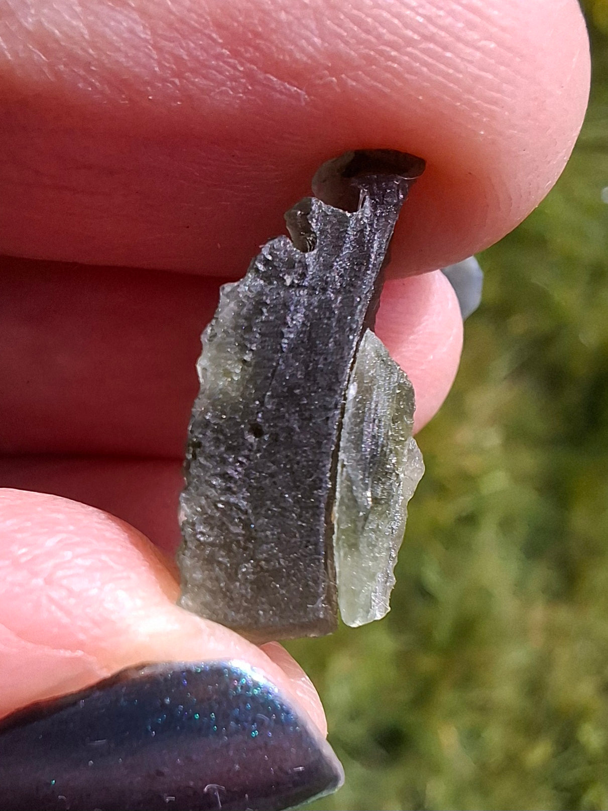 Moldavite Piece, 1.65g, Tektite (Ref: 1387)