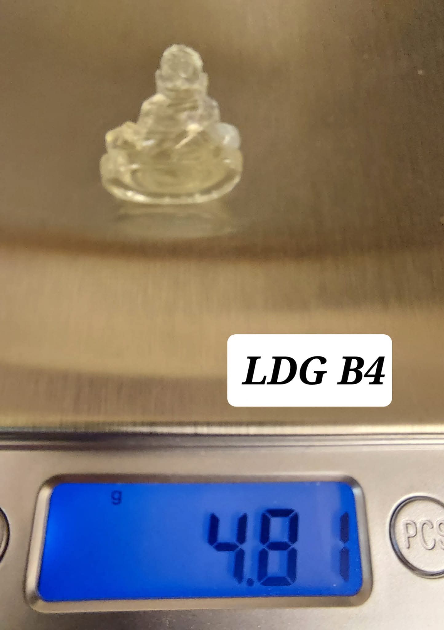 Libyan desert glass BUDDHA Carving, 4.81g, Tektite (LDG B4)