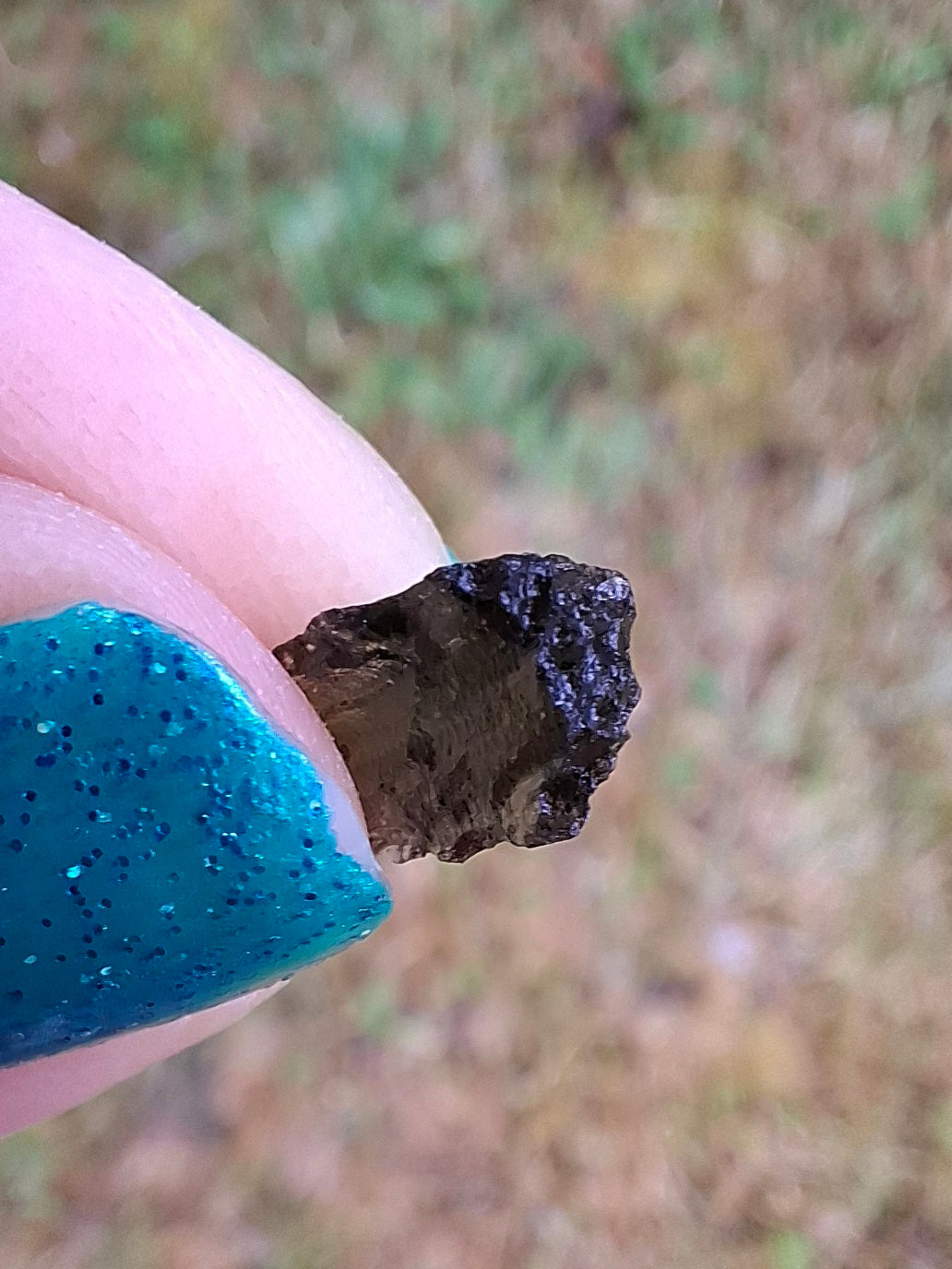 Moldavite small Piece, 0.34g, Tektite (Ref: 1421)