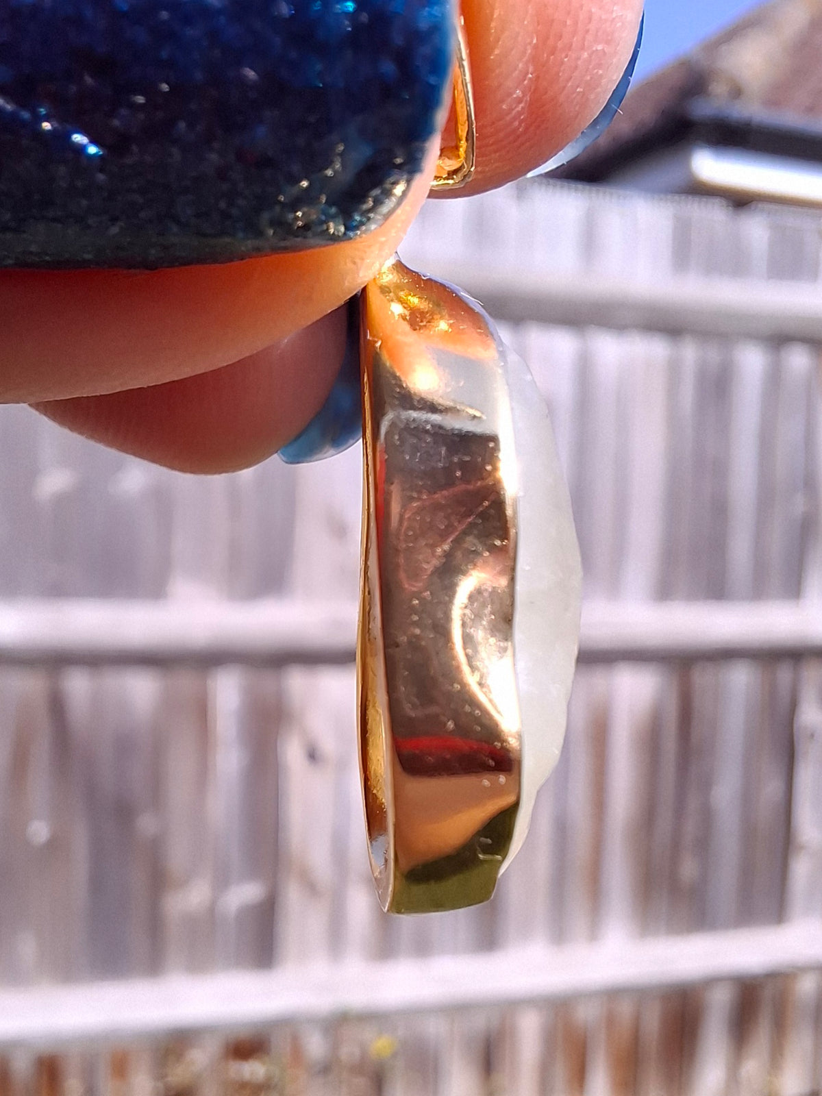 Libyan Desert Glass Pendant, 14K GOLD Plated, Tektite (Ref: LP115)