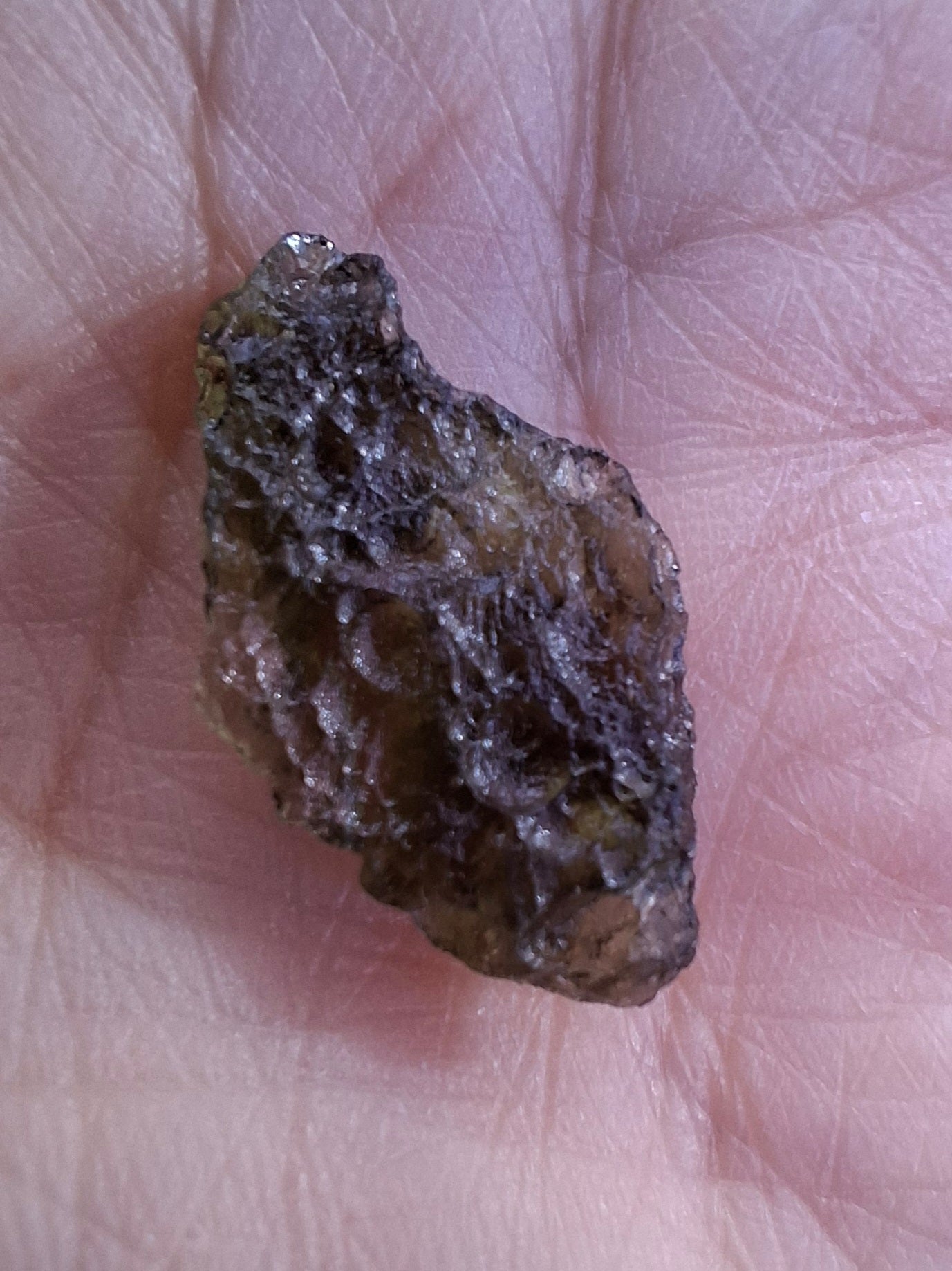 Moldavite Piece, 0.98g, Tektite (Ref: 1427)