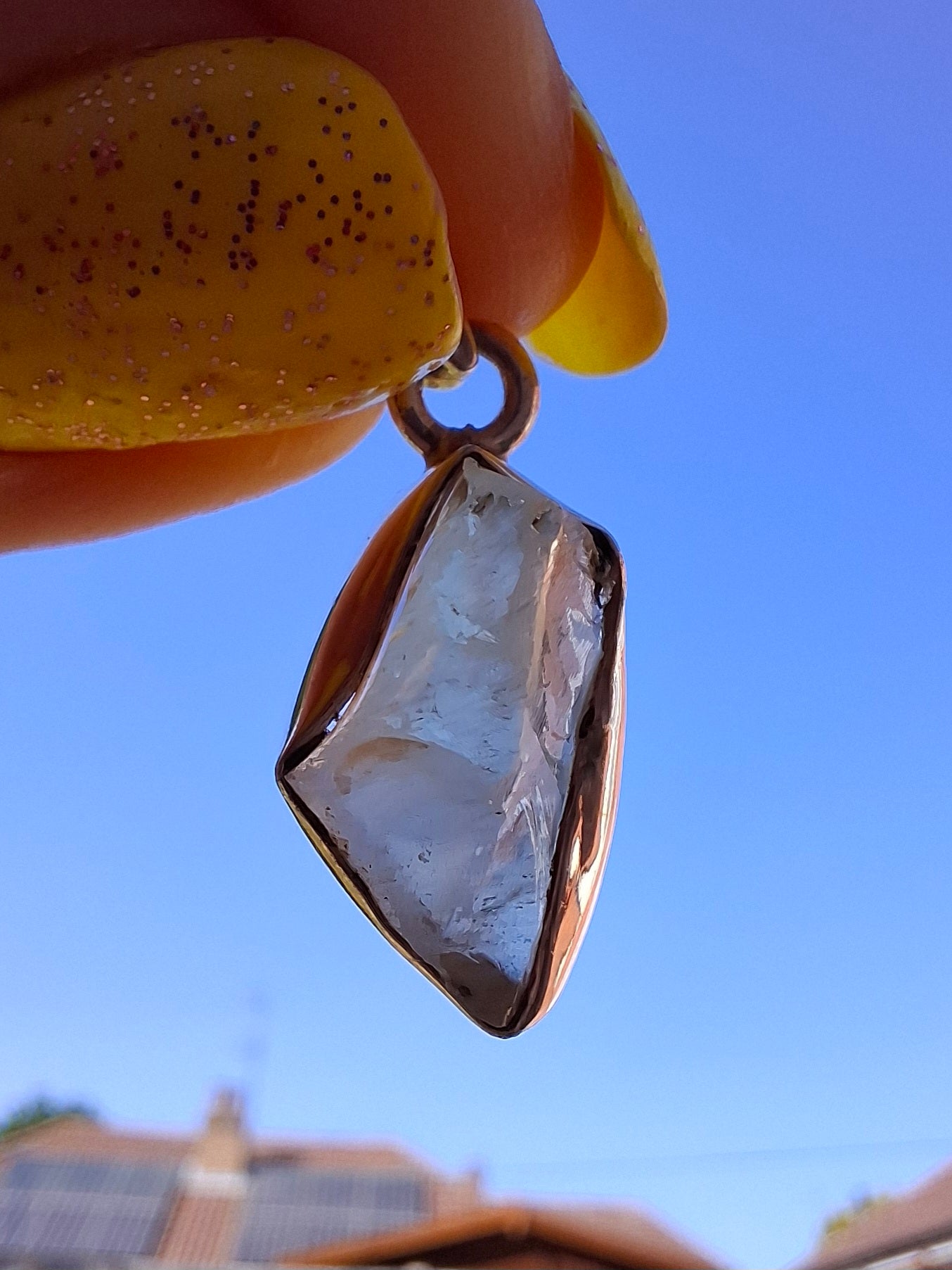 Libyan Desert Glass Pendant, 925 Silver, Tektite (Ref: LP97)
