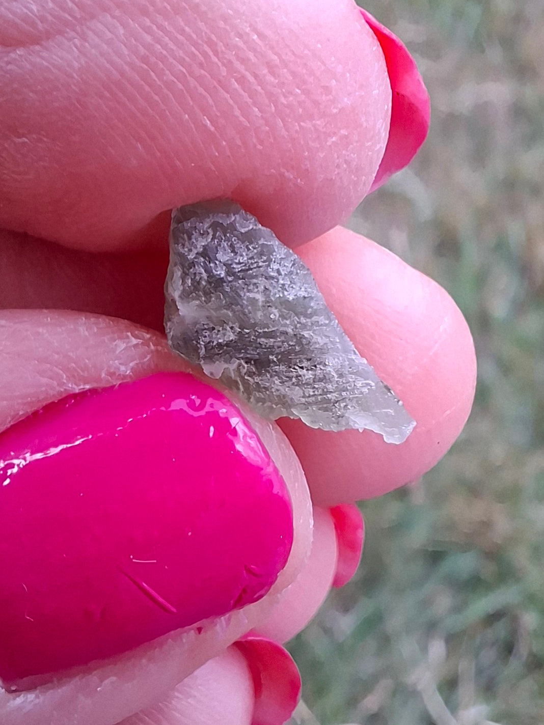 Moldavite Piece, SNOWFLAKE, FROSTED, BRUSNA, 0.50g, Tektite (Ref: 1498)
