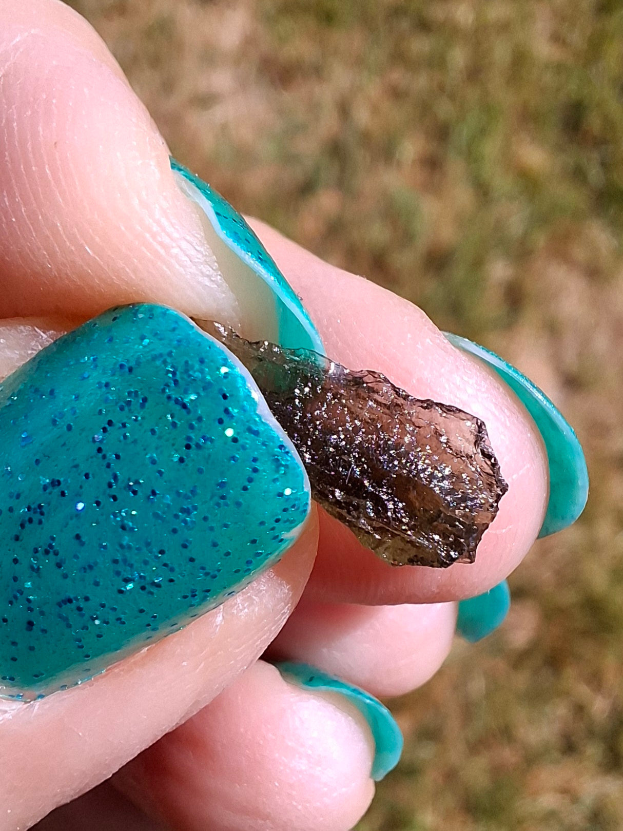 Moldavite small Piece, 0.34g, Tektite (Ref: 1421)
