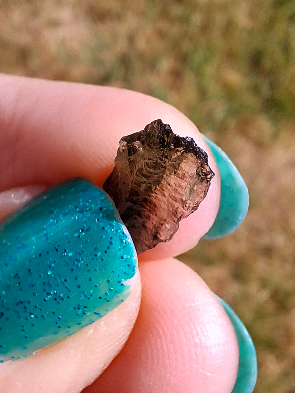 Moldavite Piece, 0.44g, Tektite (Ref: 1420)