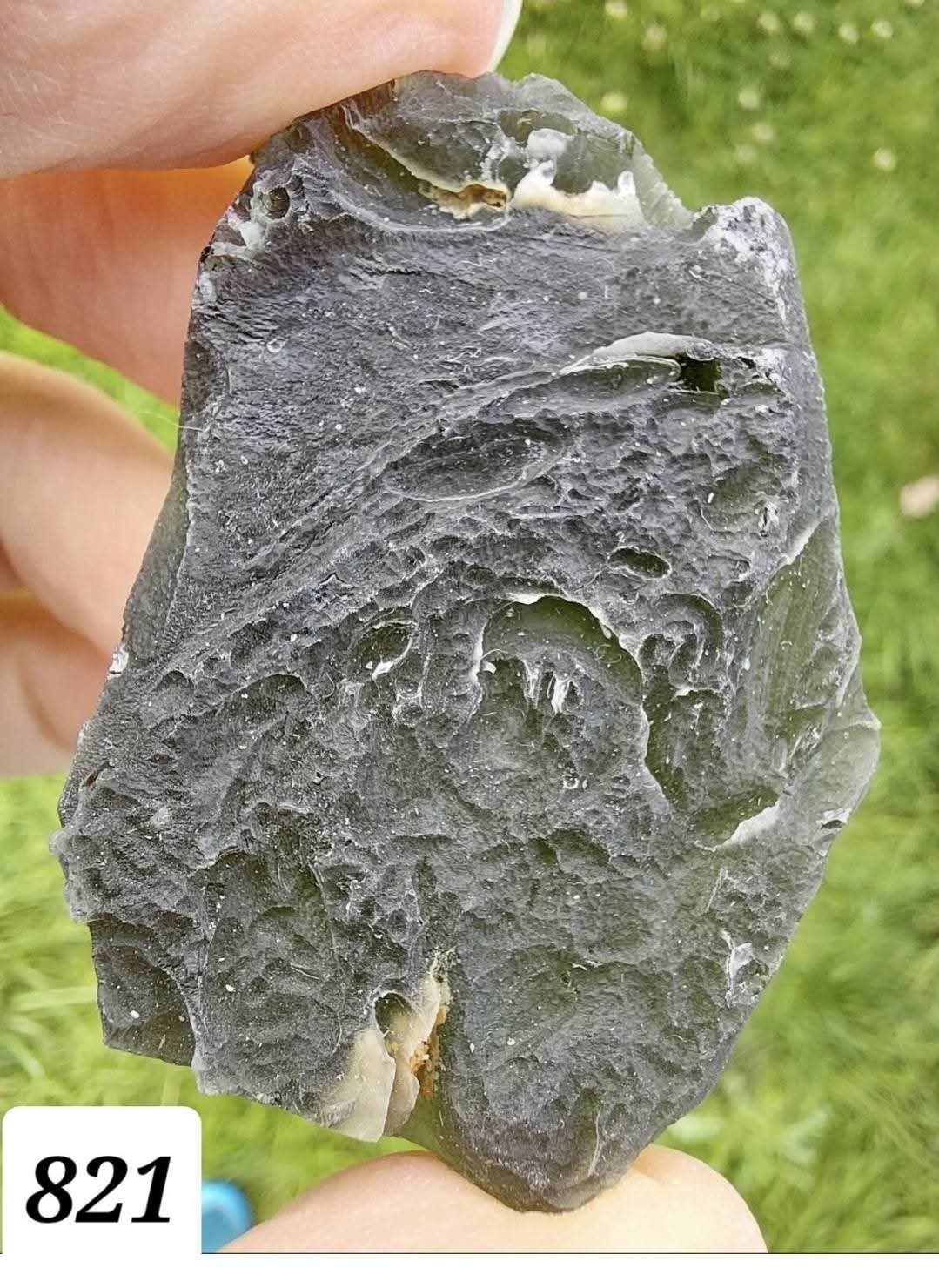 Moldavite Piece, VELVET HURKA, 24.48g, Tektite (Ref: 829)