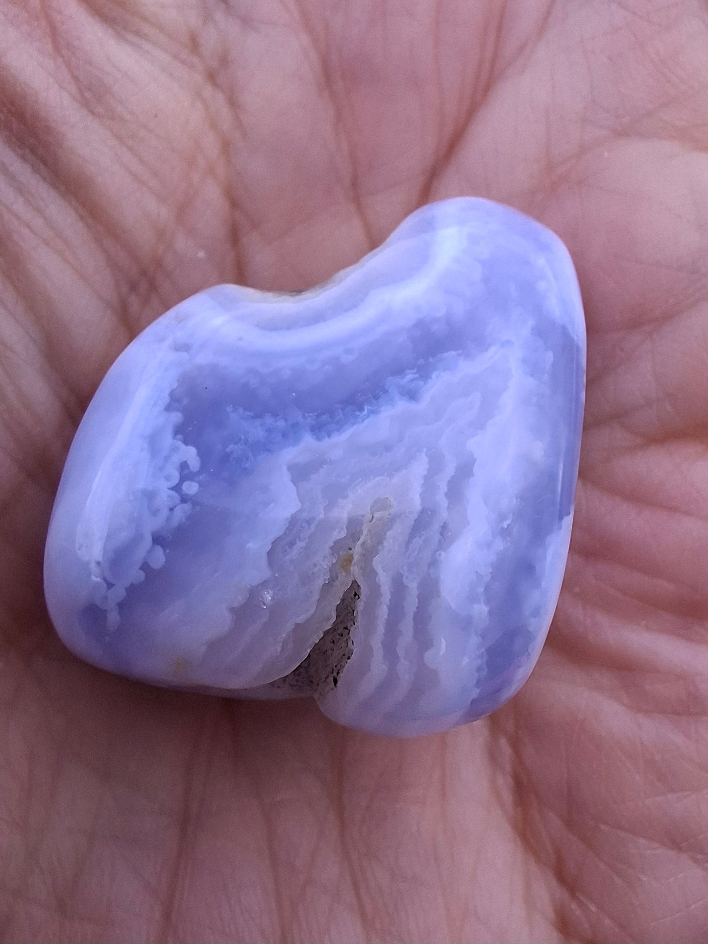 Blue Lace Agate, Tumble Stone, Crystal (Ref: T141)