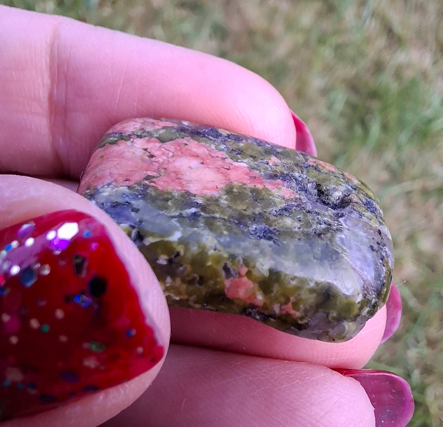 Unakite, Tumble Stone, Crystal (Ref: T182)