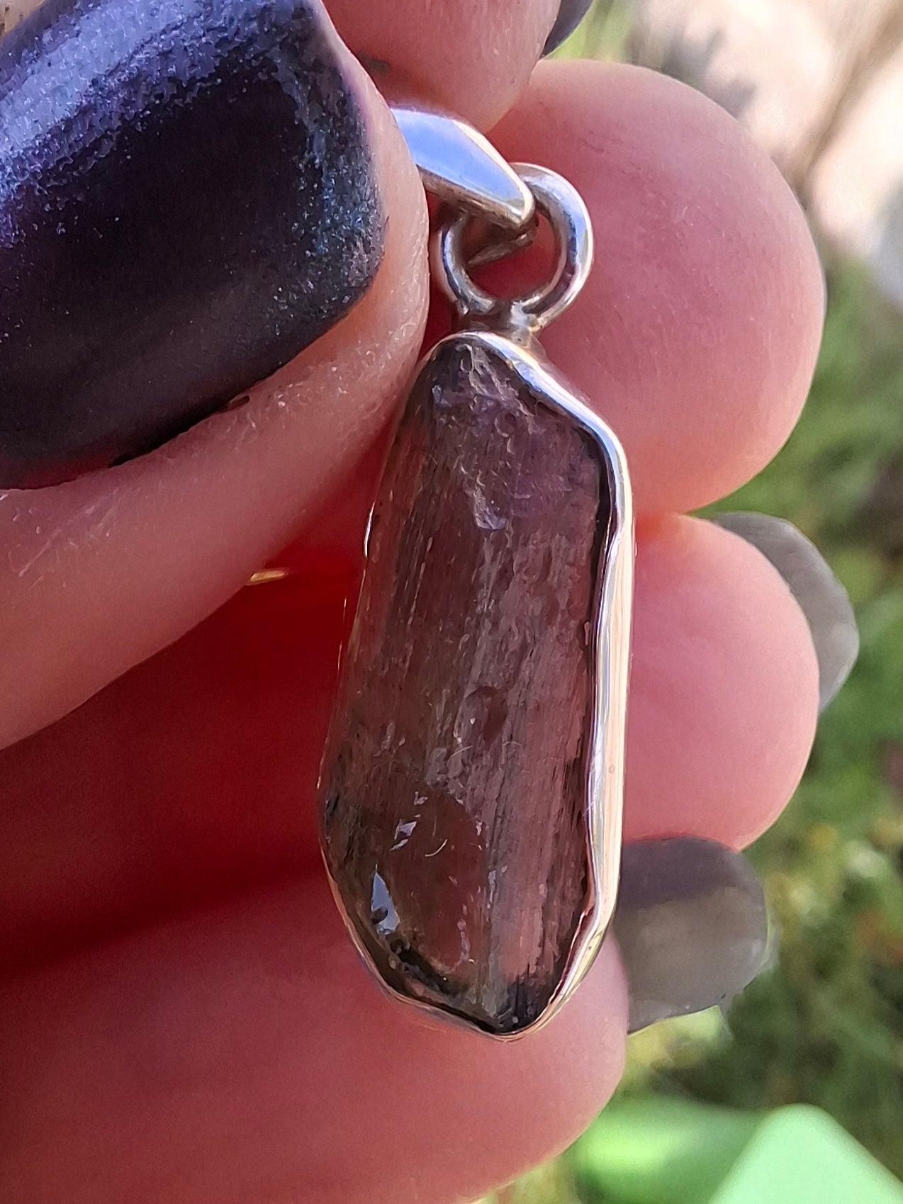Moldavite Pendant, 925 Silver, Tektite (Ref: P11)