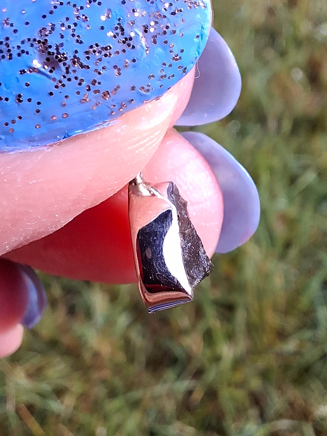 Moldavite Pendant, 925 Silver, Tektite (Ref: P34)